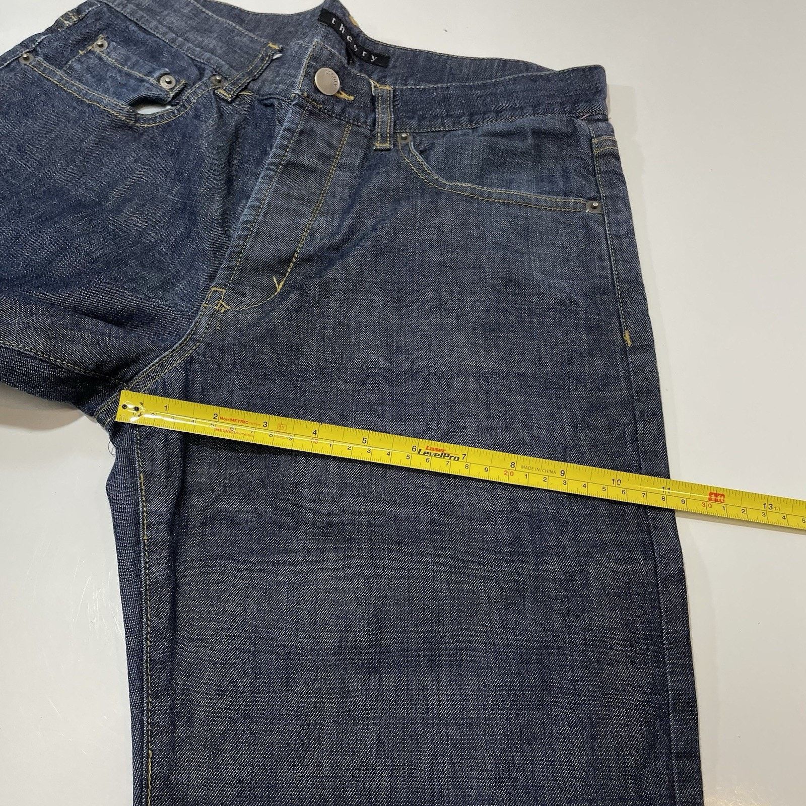 Theory Theory Dark Blue Wash Straight-Leg Jeans Men’s Size 30x28 Size US 30 / EU 46 - 4 Thumbnail
