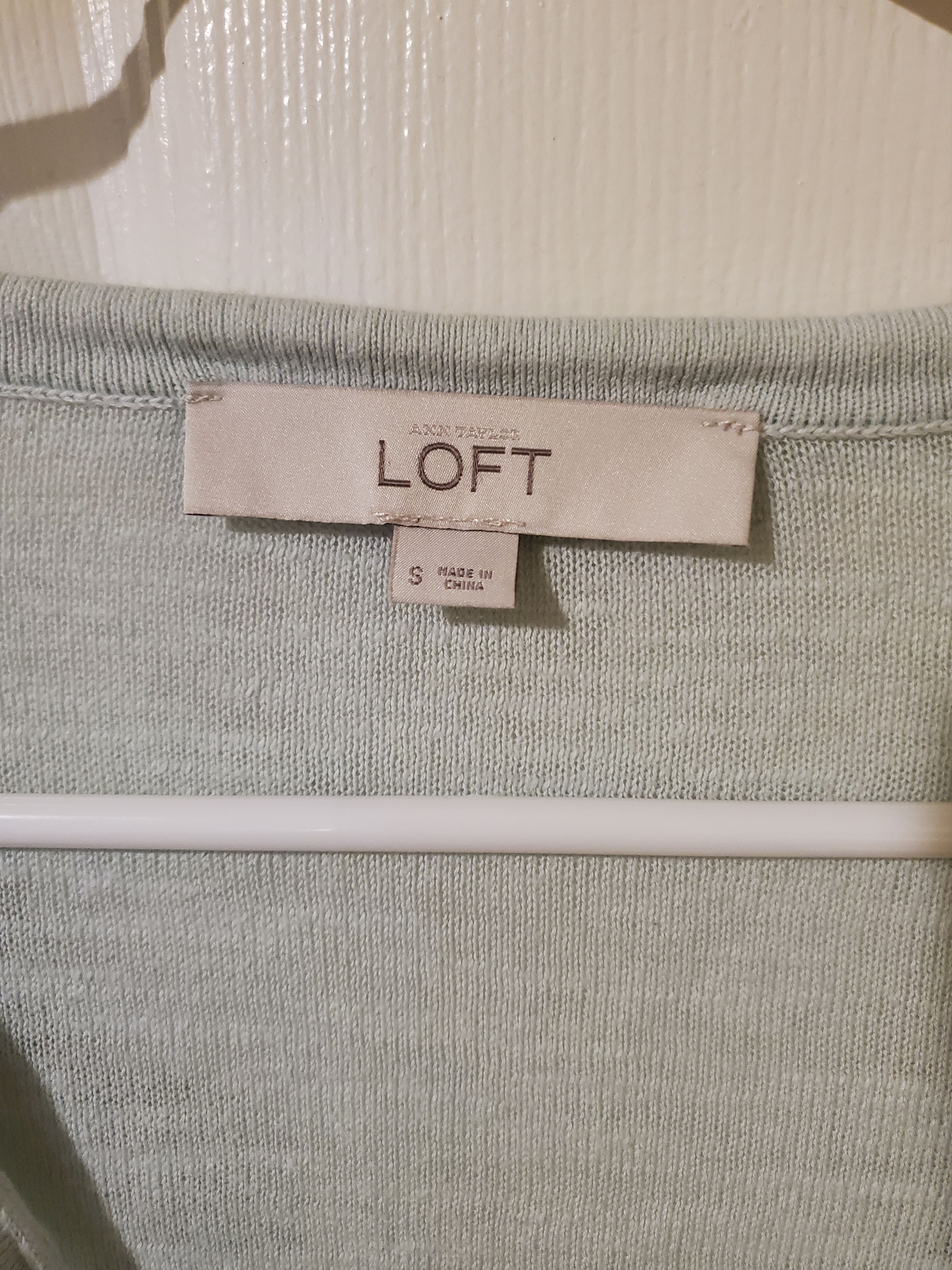 Loft LOFT pale blue lightweight pullover w/ drawstrings (size s) Size S / US 4 / IT 40 - 3 Thumbnail