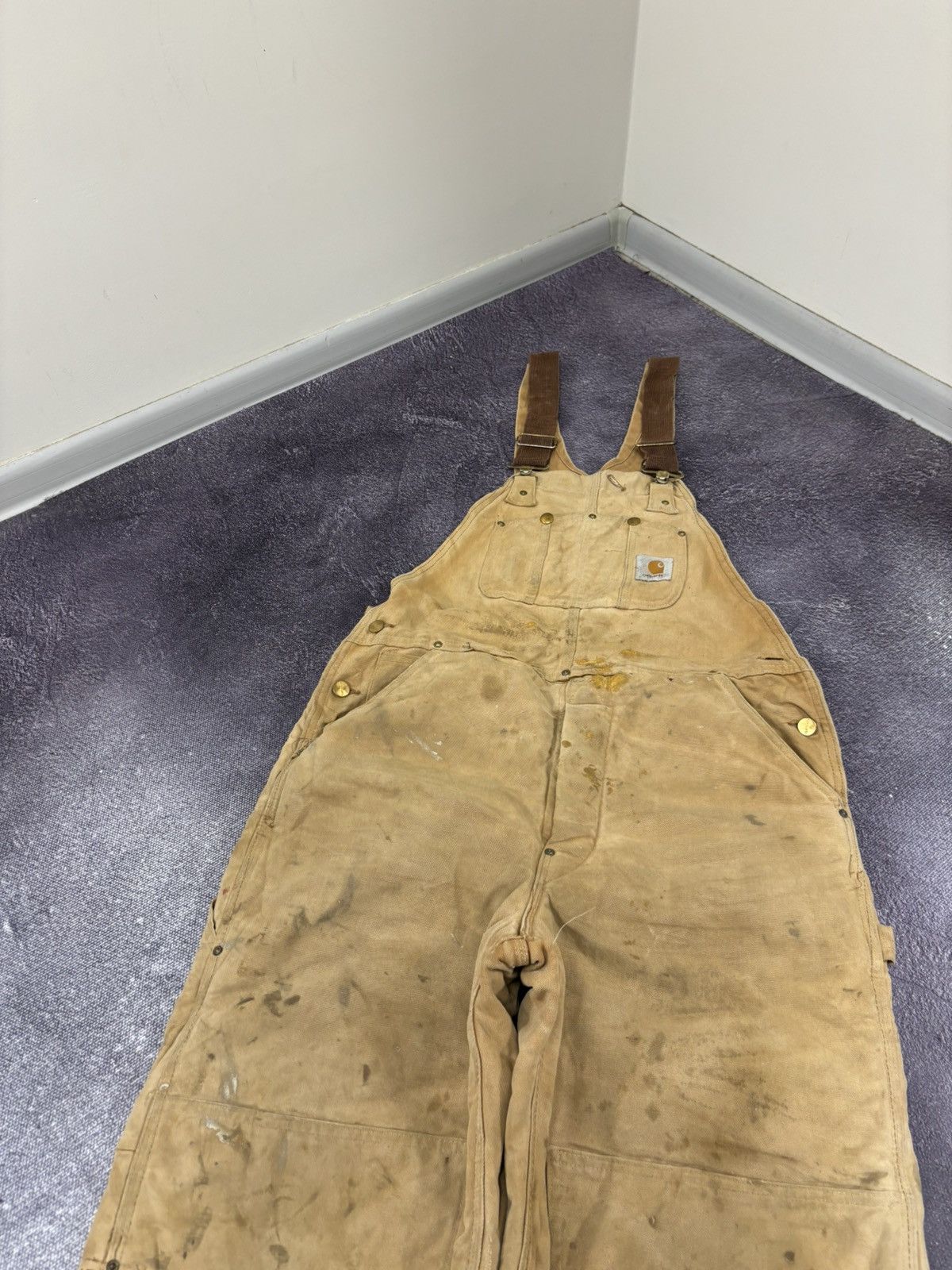Carhartt Vintage 90s Carhartt Double Knee USA Work Dungaree Overall Size US 34 / EU 50 - 11 Thumbnail