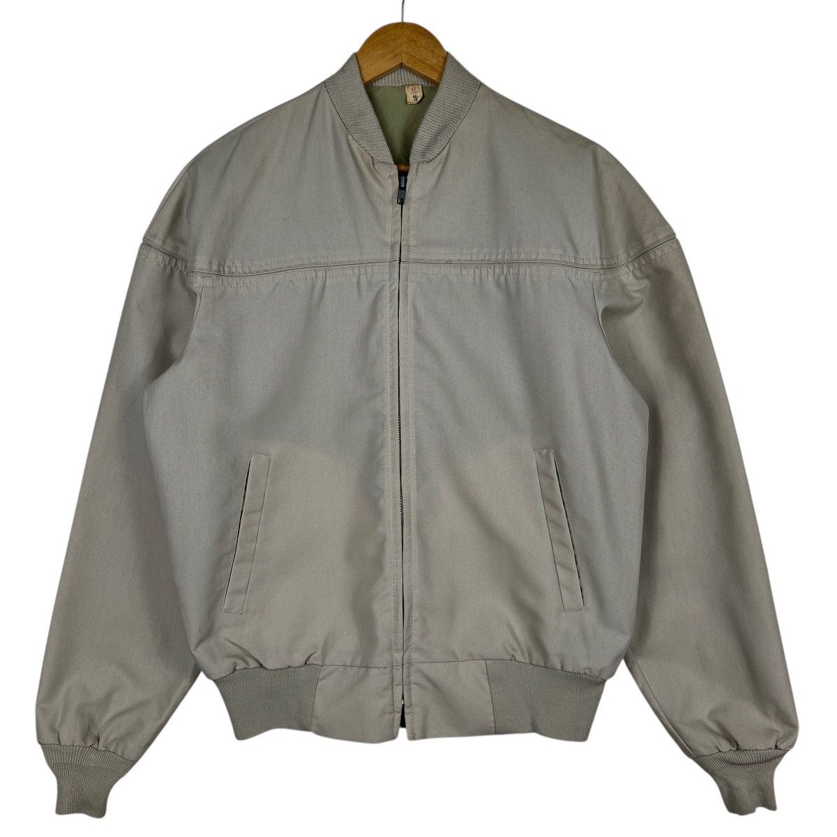 Vintage 🔥 VINTAGE BIEGE BOMBER JACKET MADE IN USA Size US M / EU 48-50 / 2 - 5 Thumbnail