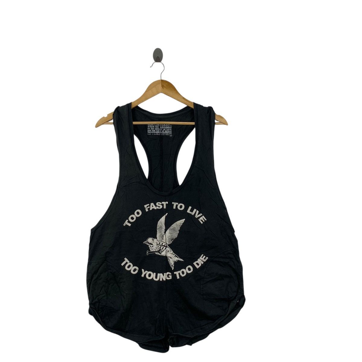 Vintage Vintage TOO FAST TO LIVE Young Too Die Punk Tank Top Tee Size S / US 4 / IT 40 - 3 Thumbnail