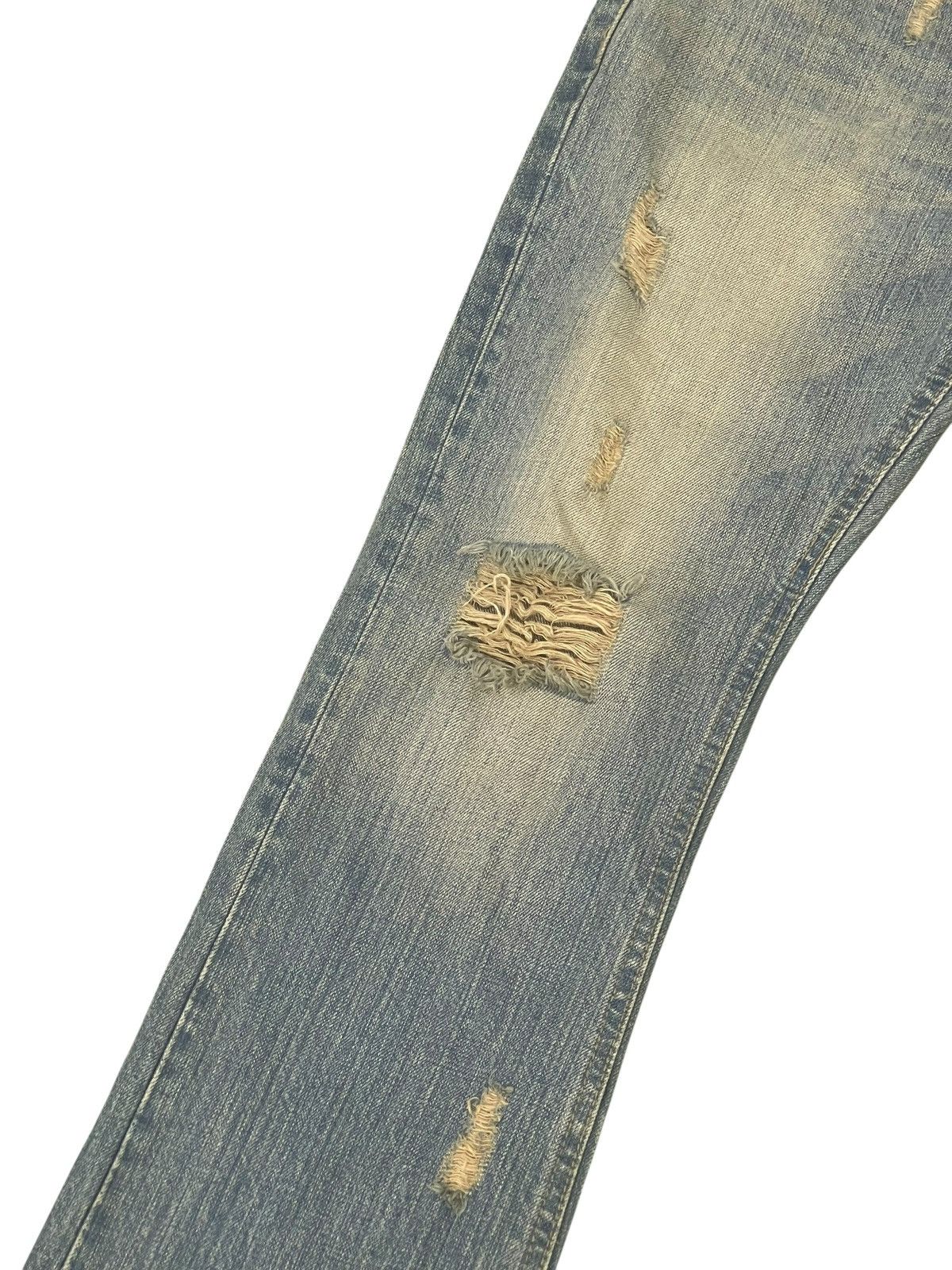 Japanese Brand Flare Jeans Izreel Faded Distress Boot Cut 2🟦5 Size US 31 - 6 Thumbnail