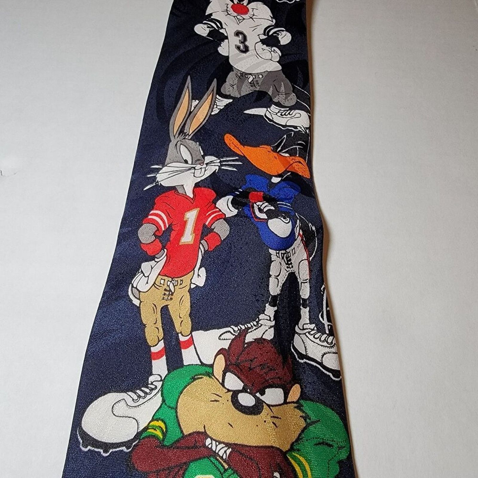 Other Looney Tunes Mania 1996 Tie Navy Character Sports Pose Size ONE SIZE - 1 Thumbnail