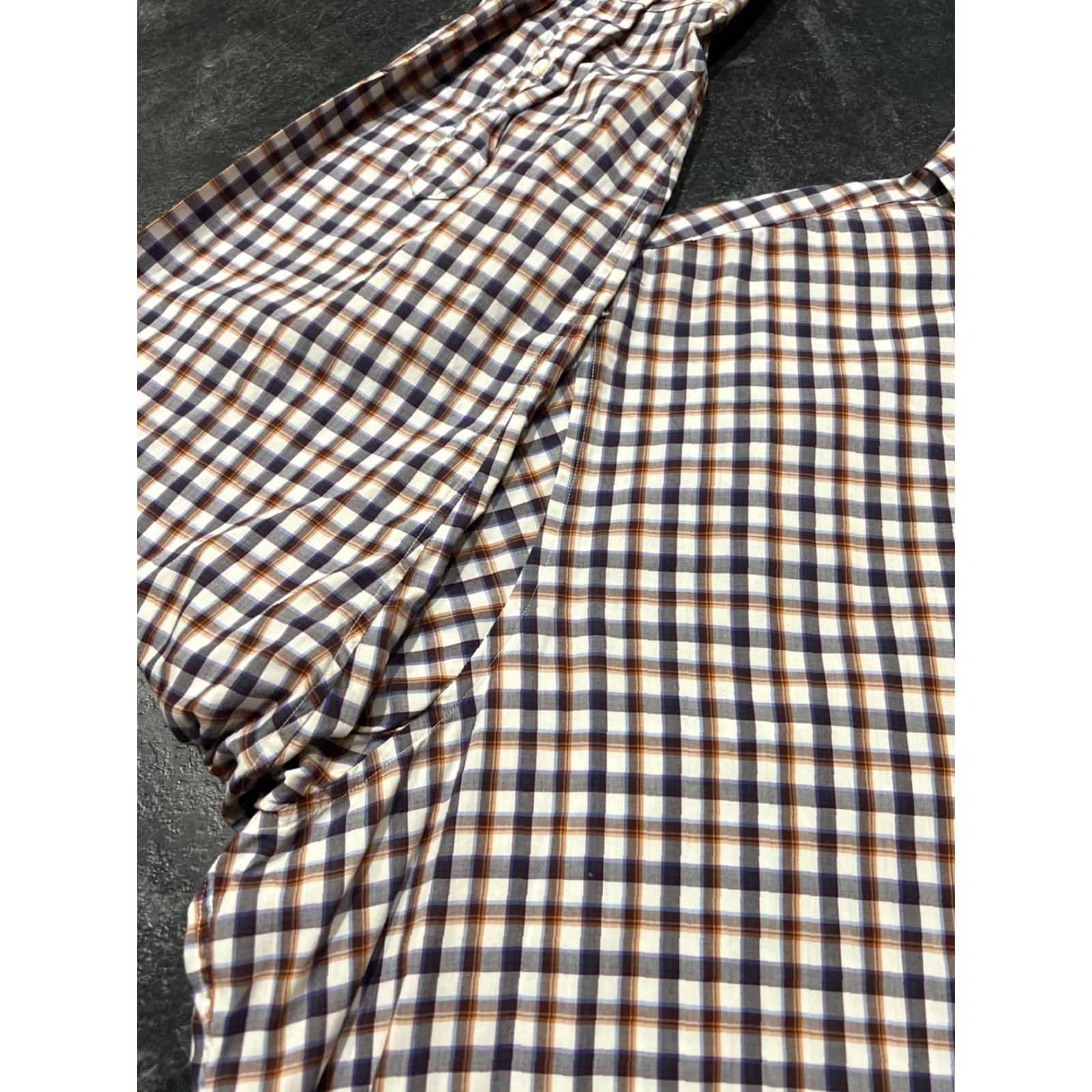 Sid Mashburn Sid Mashburn Men's 2XL Plaid Check Button-Up Shirt Regular Fit Multicolor Preppy Size US XXL / EU 58 / 5 - 5 Thumbnail
