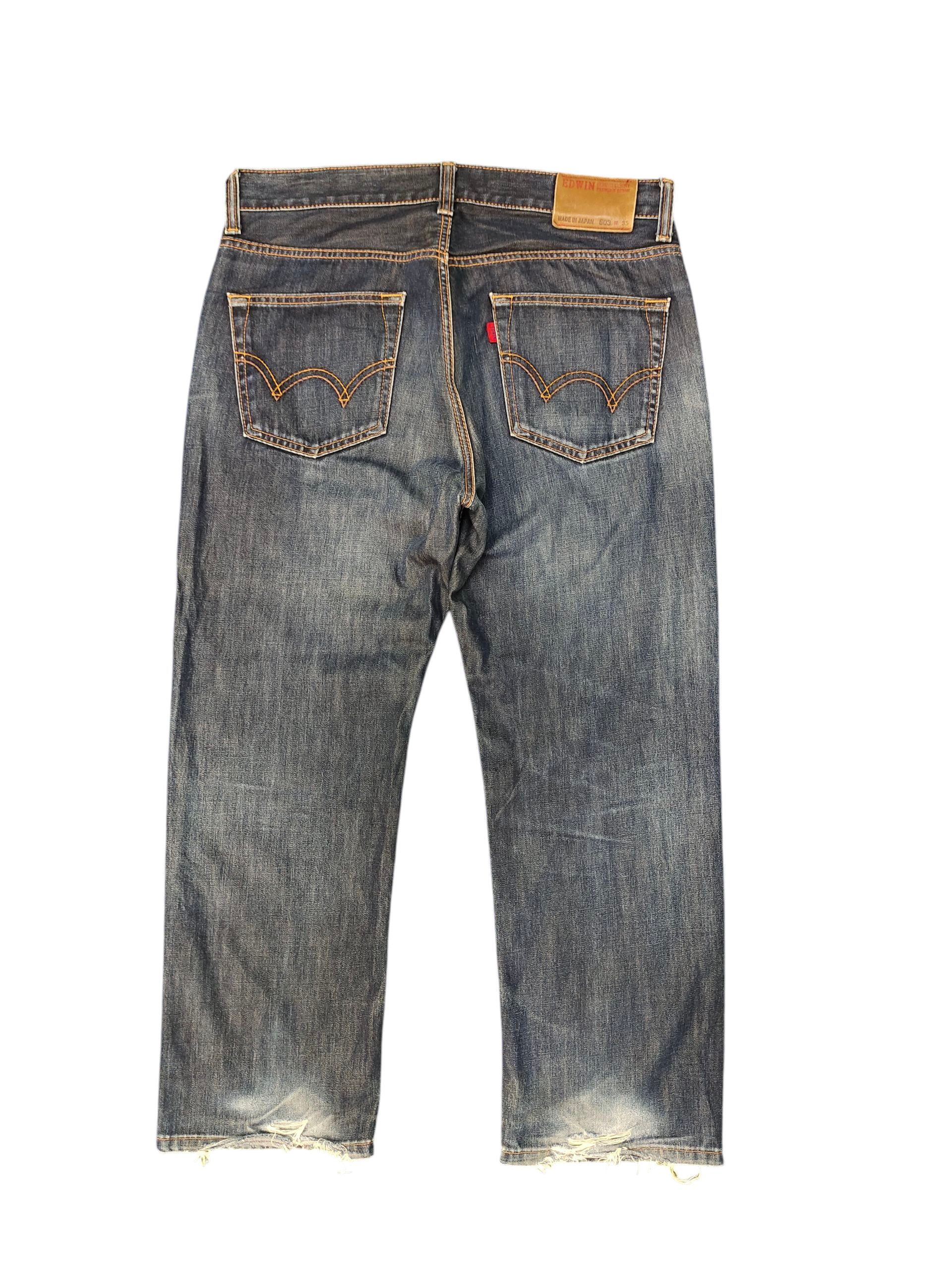 Comme des Garcons × Undercover Vintage 90s Edwin 503 Clawmark Distress Faded Denim Jeans Size US 35 - 9 Thumbnail