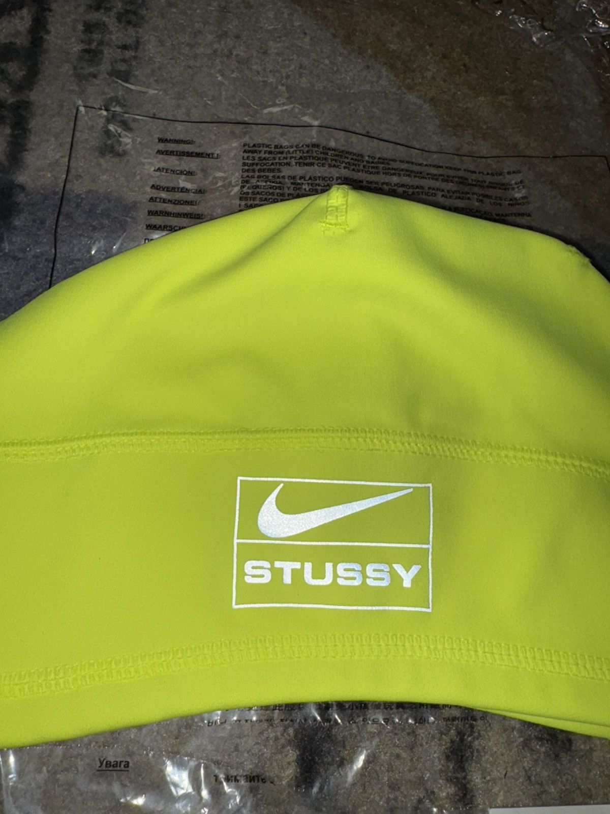 Nike × Stussy Stussy x Nike 3M Reflective Skullcap Beanie NEON Size ONE SIZE - 2 Thumbnail