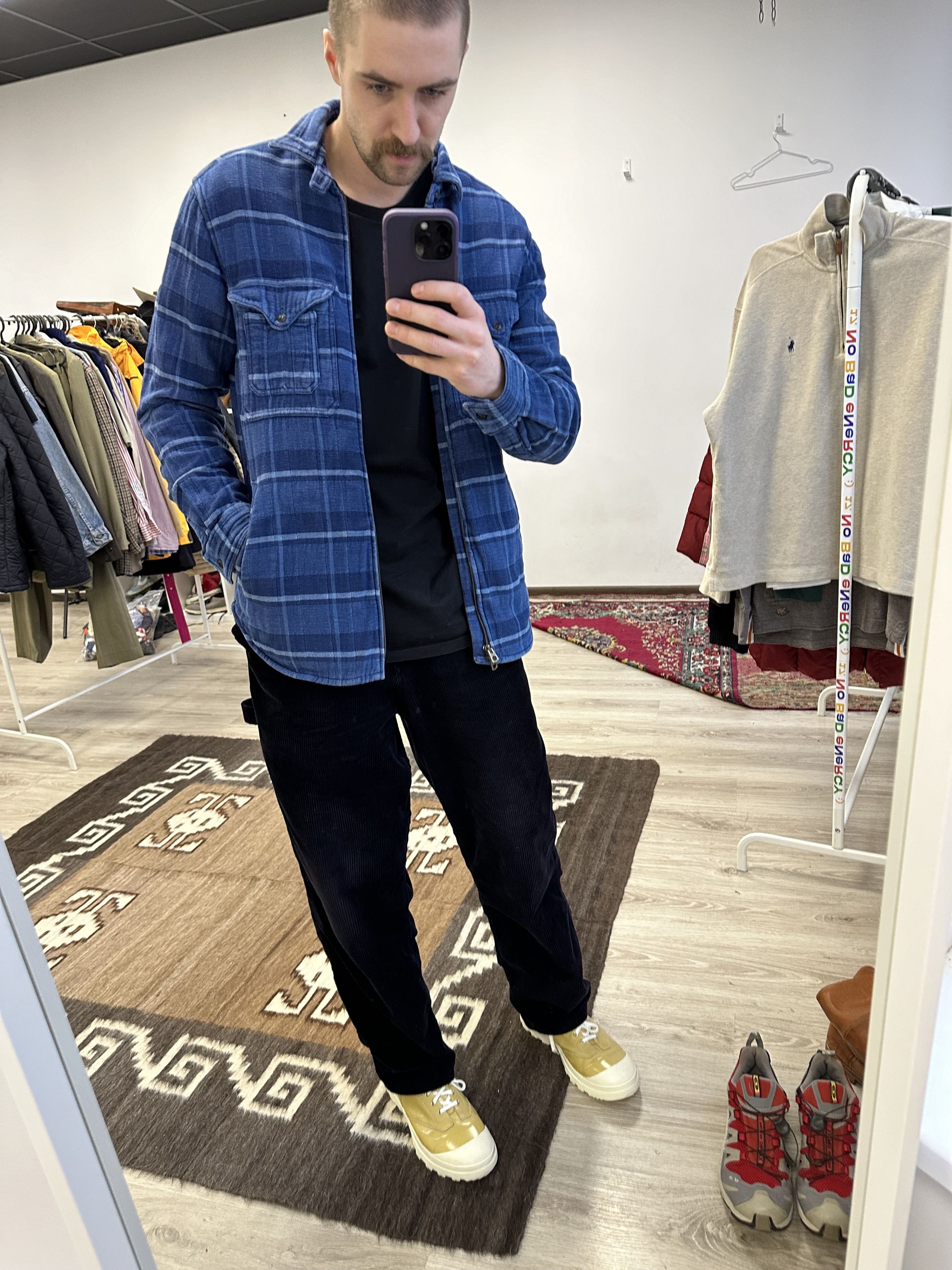 Polo Ralph Lauren Polo Ralph Lauren Indigo Checked Overshirt Jacket 5902AC Size US S / EU 44-46 / 1 - 6 Thumbnail