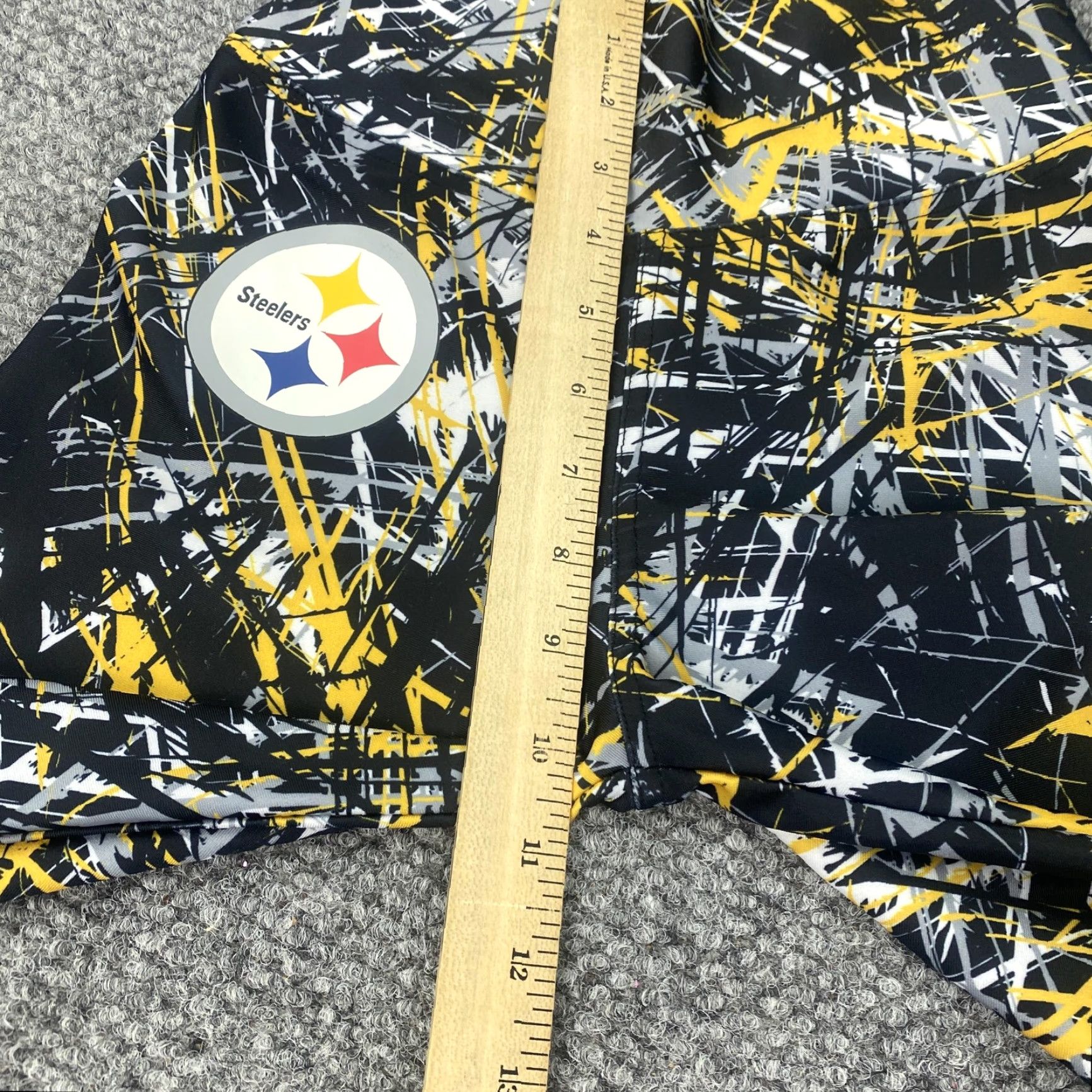 NFL Zubaz Pittsburgh Steelers Leggings Womens Small NFL Team Apparel Pattern Footbal Size 28" / US 6 / IT 42 - 6 Thumbnail