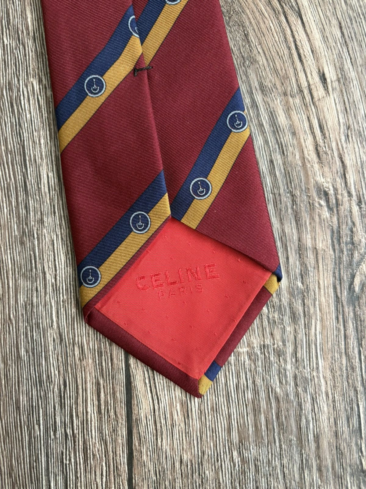 Celine Celine Silk Tie Made In Spain Size ONE SIZE - 6 Thumbnail