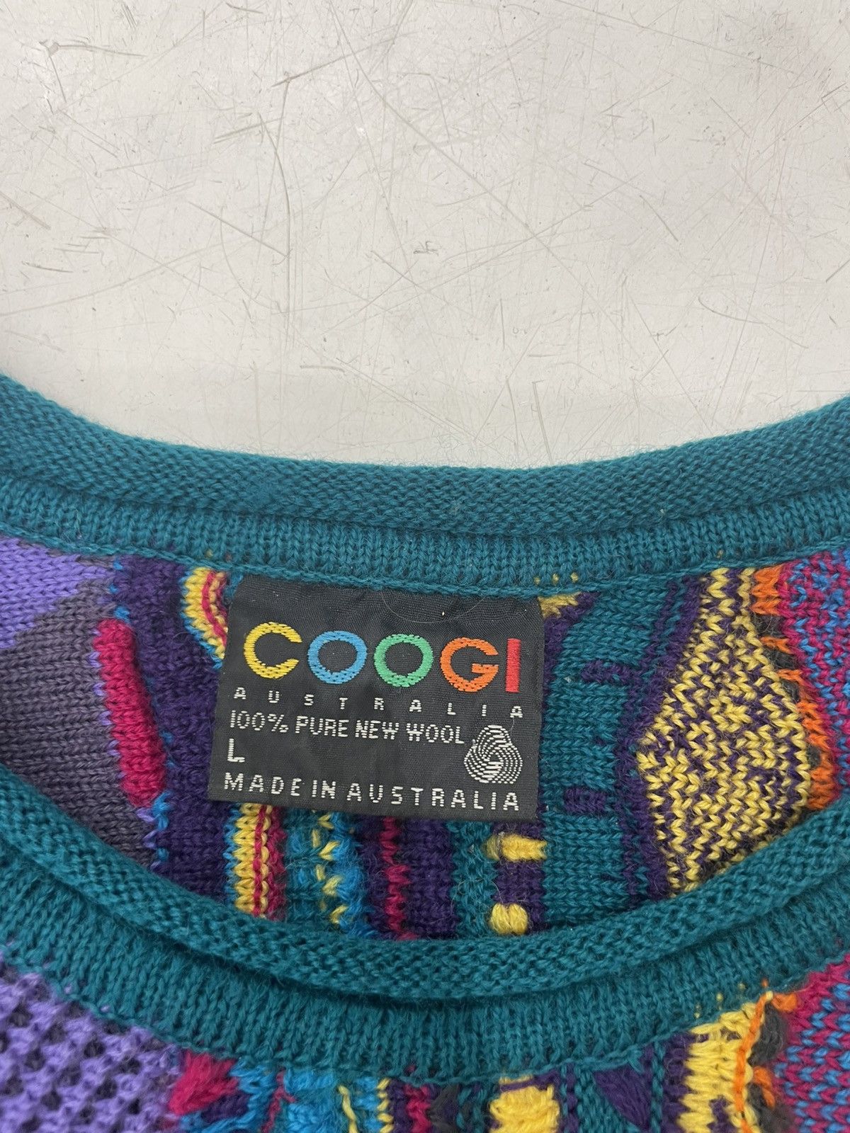 Coogi Vintage 90s Coogi Abstract Wool Sweater Biggie BIG Size US L / EU 52-54 / 3 - 4 Thumbnail