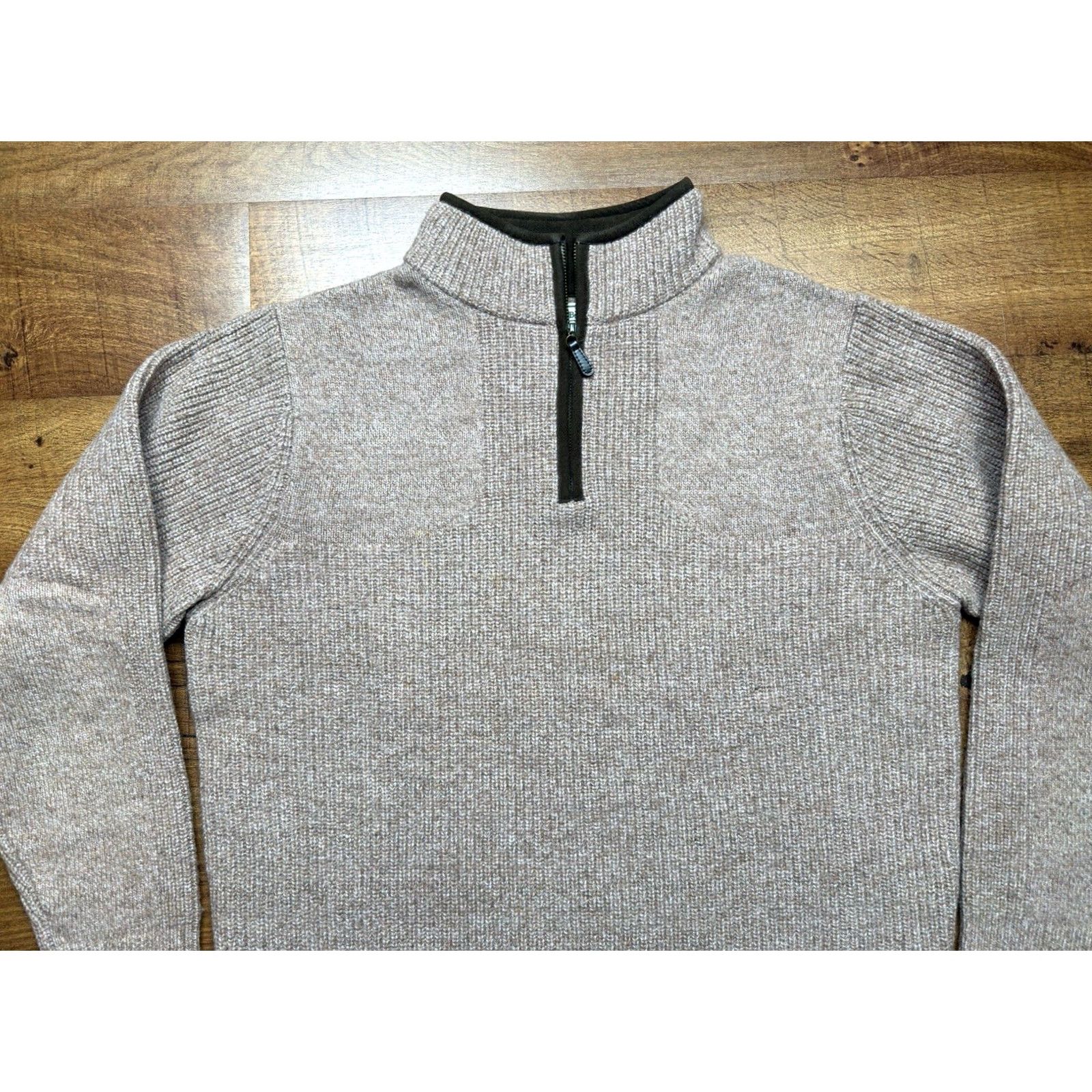 Vintage VINTAGE LL Bean Waterfowl Sweater Mens M Tan Beige Merino Lamb's Wool Ribbed Size US M / EU 48-50 / 2 - 2 Thumbnail