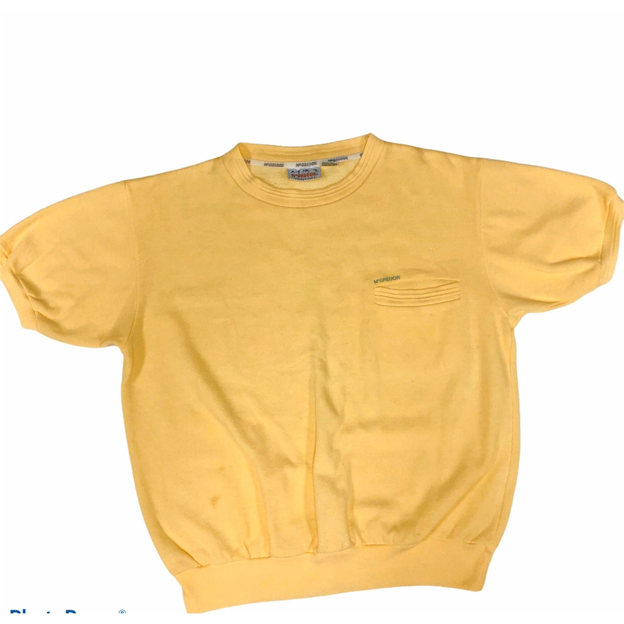 McGregor Vtg McGregor Men KNIT Yellow Athletic Work Out Sweatshirt Size US L / EU 52-54 / 3 - 1 Thumbnail