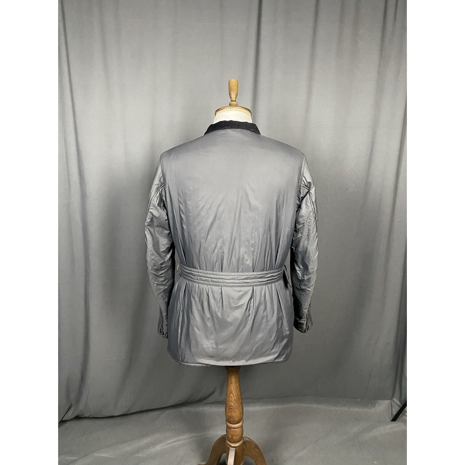 Barbour Barbour International Men's Gray Padded Belted Motorcycle Ja Size US XL / EU 56 / 4 - 7 Thumbnail