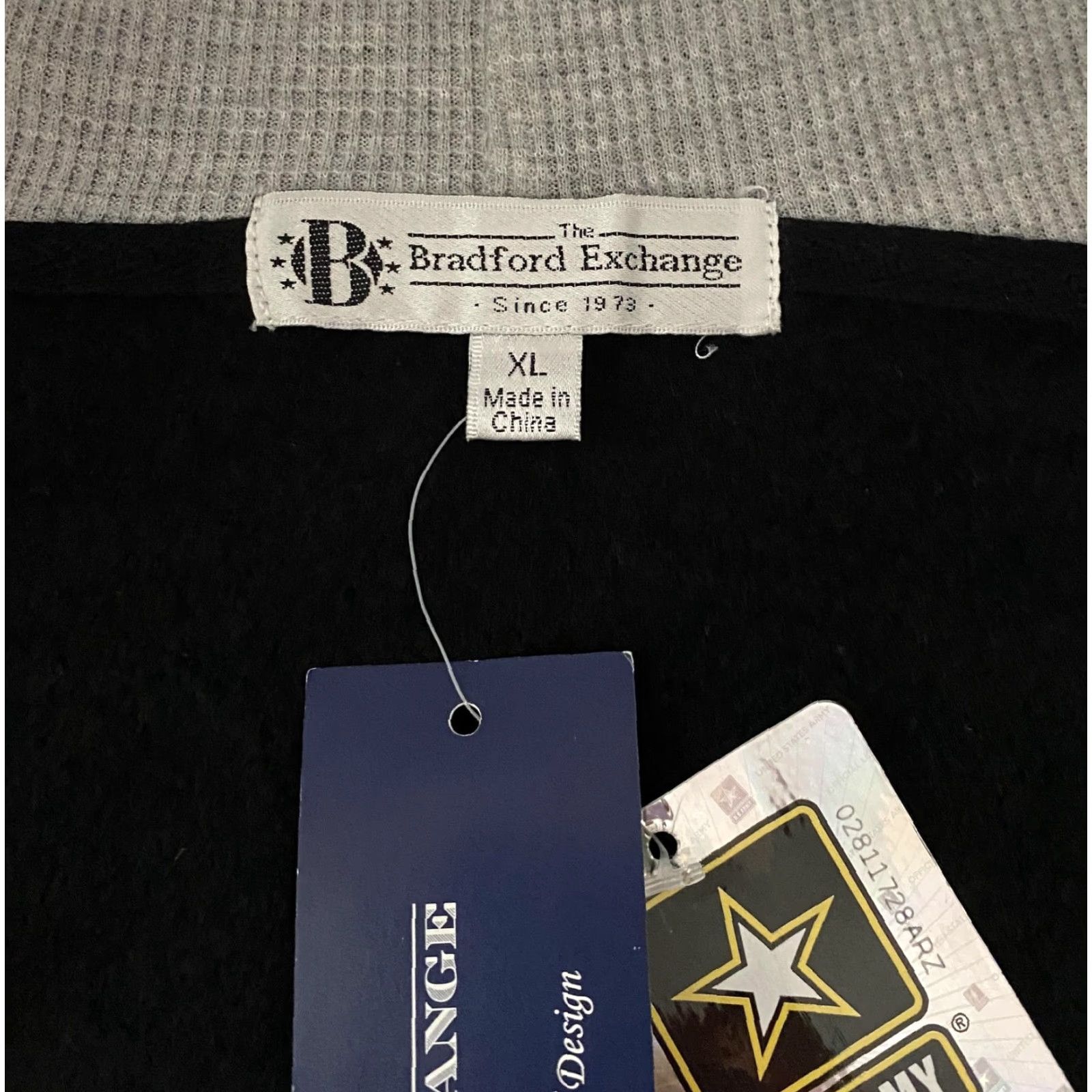 Vintage Bradford Exchange Hoodie Mens XL Black Full Zip US Army This We'll Defend Eagle Size US XL / EU 56 / 4 - 7 Thumbnail