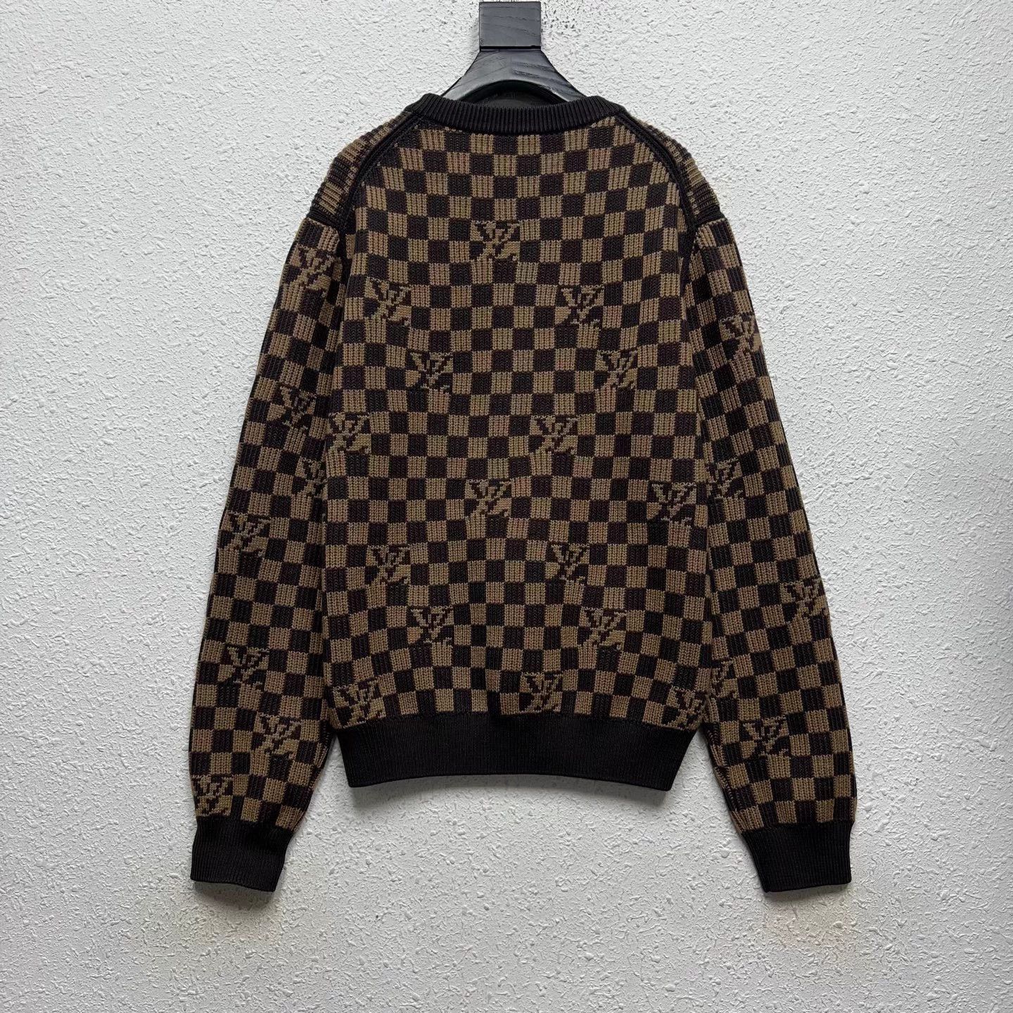 Louis Vuitton LV Ribbed Checkerboard Print Wool Sweater L Size US L / EU 52-54 / 3 - 2 Thumbnail