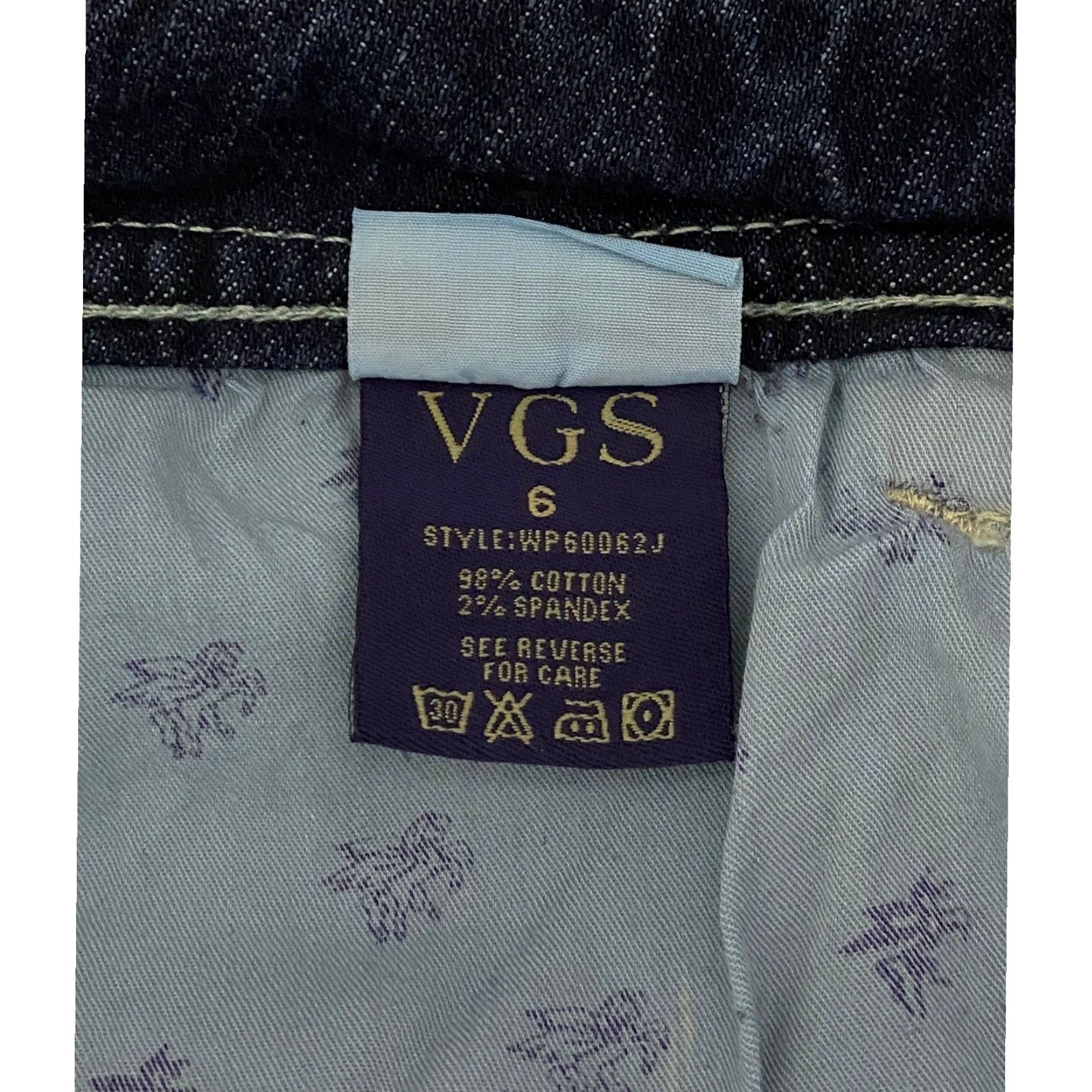 Denime VGS Jeans Womens Jeans 5-Pocket Design Straight Dark Blue Embroidered Size 6 Womens Size 28" / US 6 / IT 42 - 5 Thumbnail