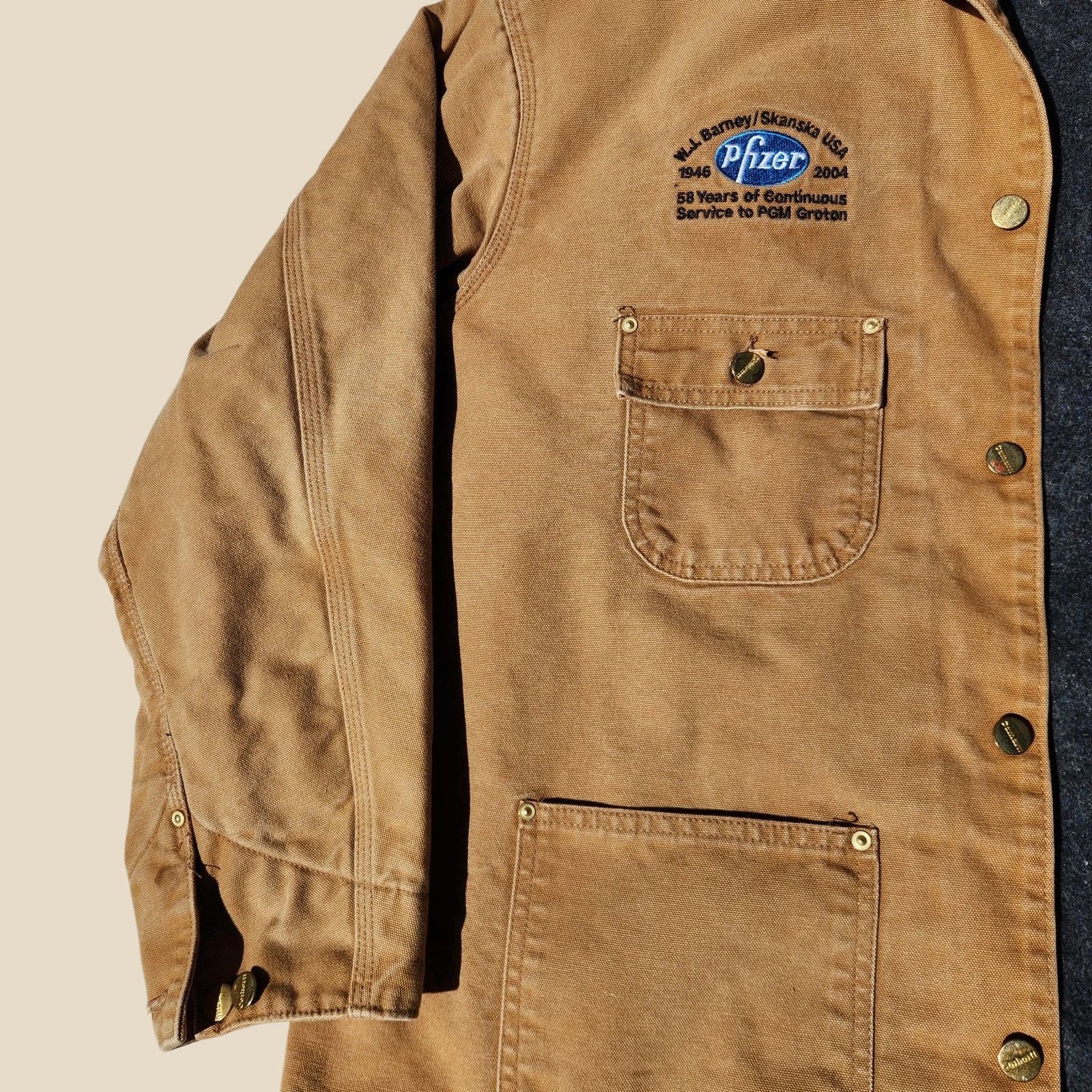 Carhartt Carhartt - C01 Chore Coat 2000s 48R Blanket Lined - USA made Size US XL / EU 56 / 4 - 5 Thumbnail