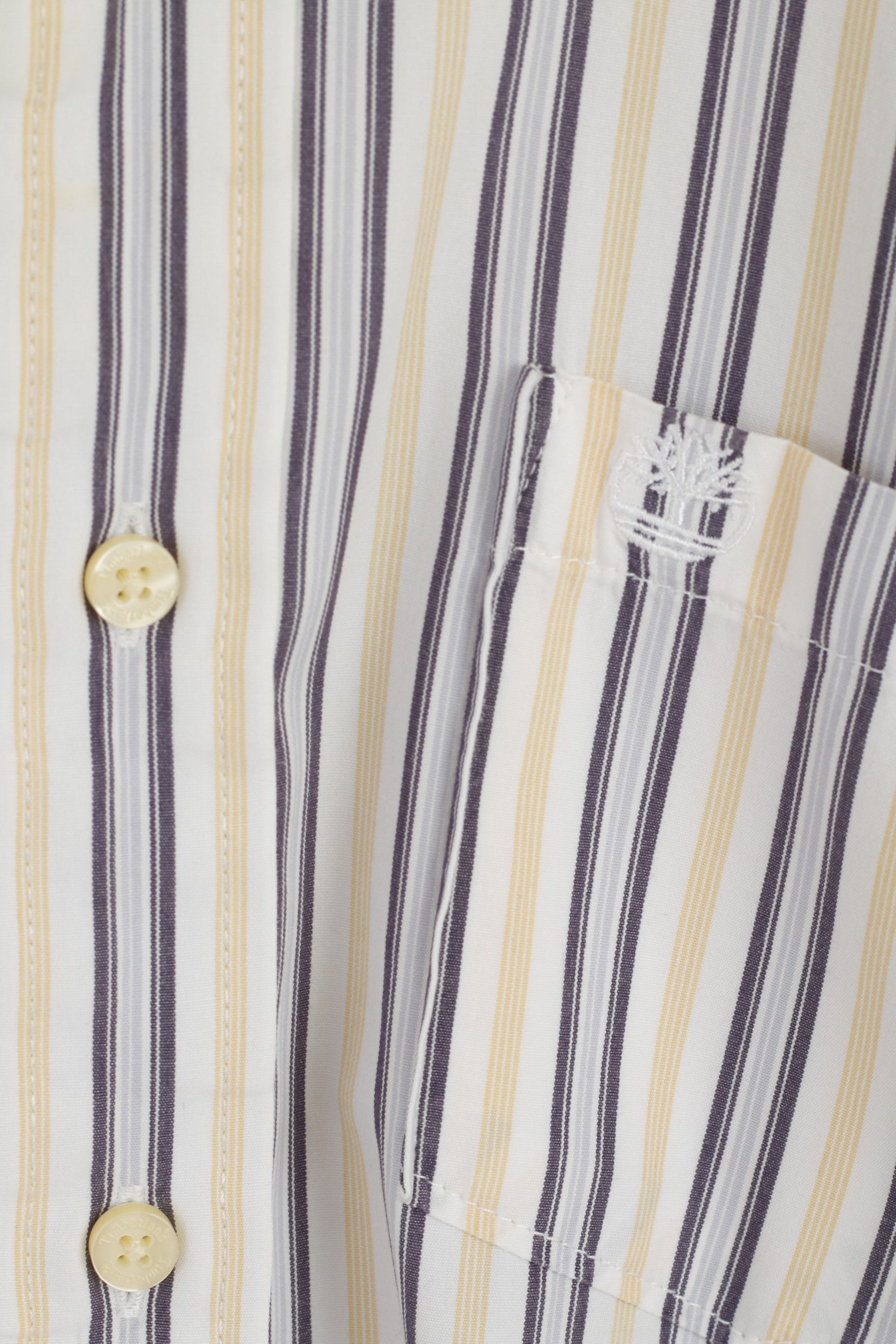 Timberland Timberland Men L Casual Shirt White Yellow 6727 Size US L / EU 52-54 / 3 - 6 Thumbnail