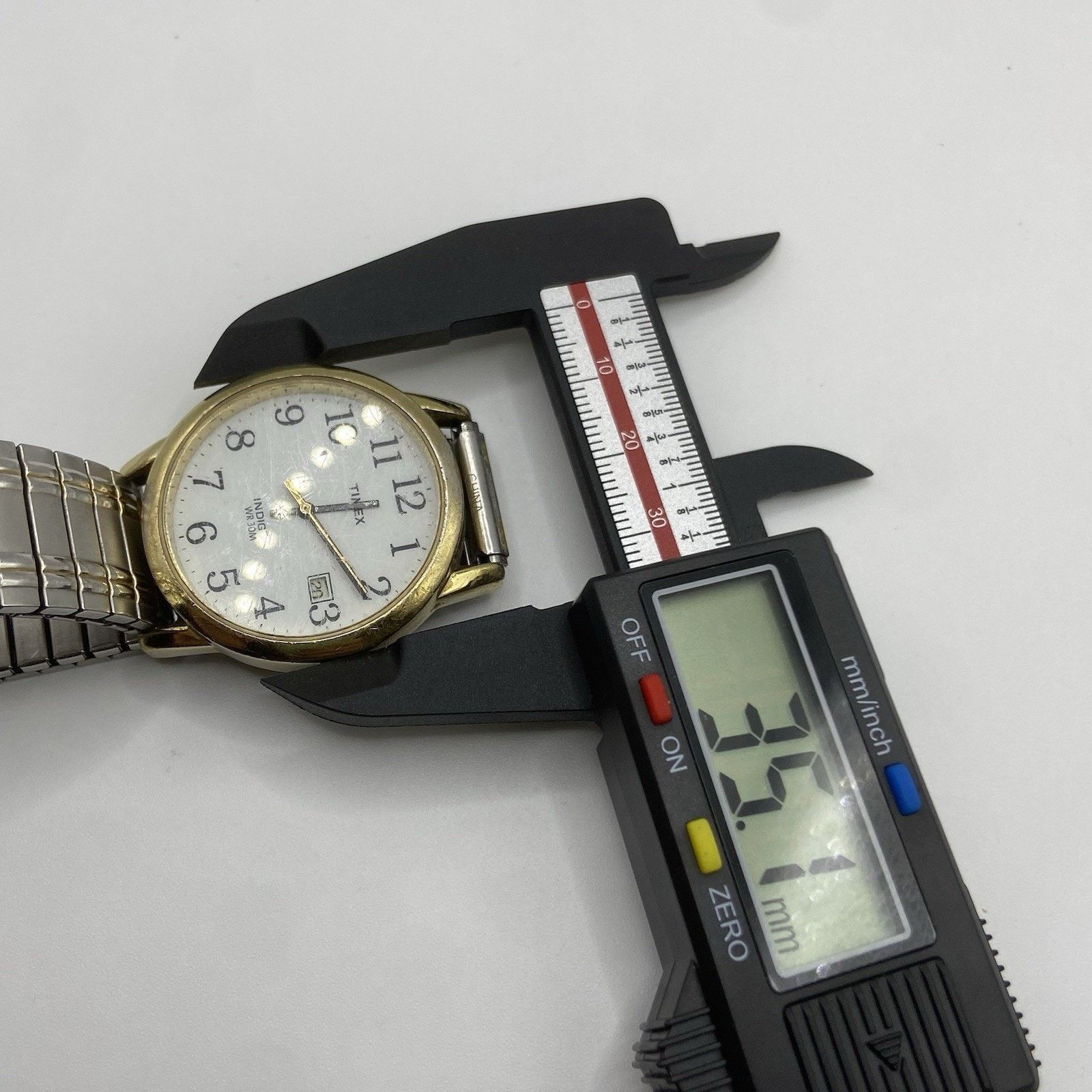 Timex Timex Watch Men Indiglo 35mm Silver Gold Two Tone Untested Size ONE SIZE - 6 Thumbnail