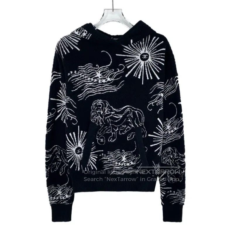Chanel Chanel Black fireworks lion inlaid cotton round-neck long- Size XS / US 0-2 / IT 36-38 - 1 Thumbnail