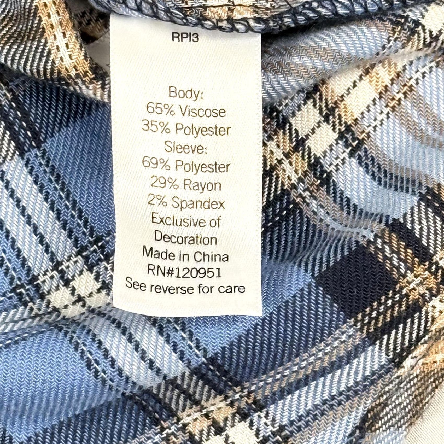 Vintage SO Plaid Flannel Rugby Shirt LS Button Front Waffle Knit Oversized Slim Juniors S Blue Womens Size S / US 4 / IT 40 - 4 Thumbnail