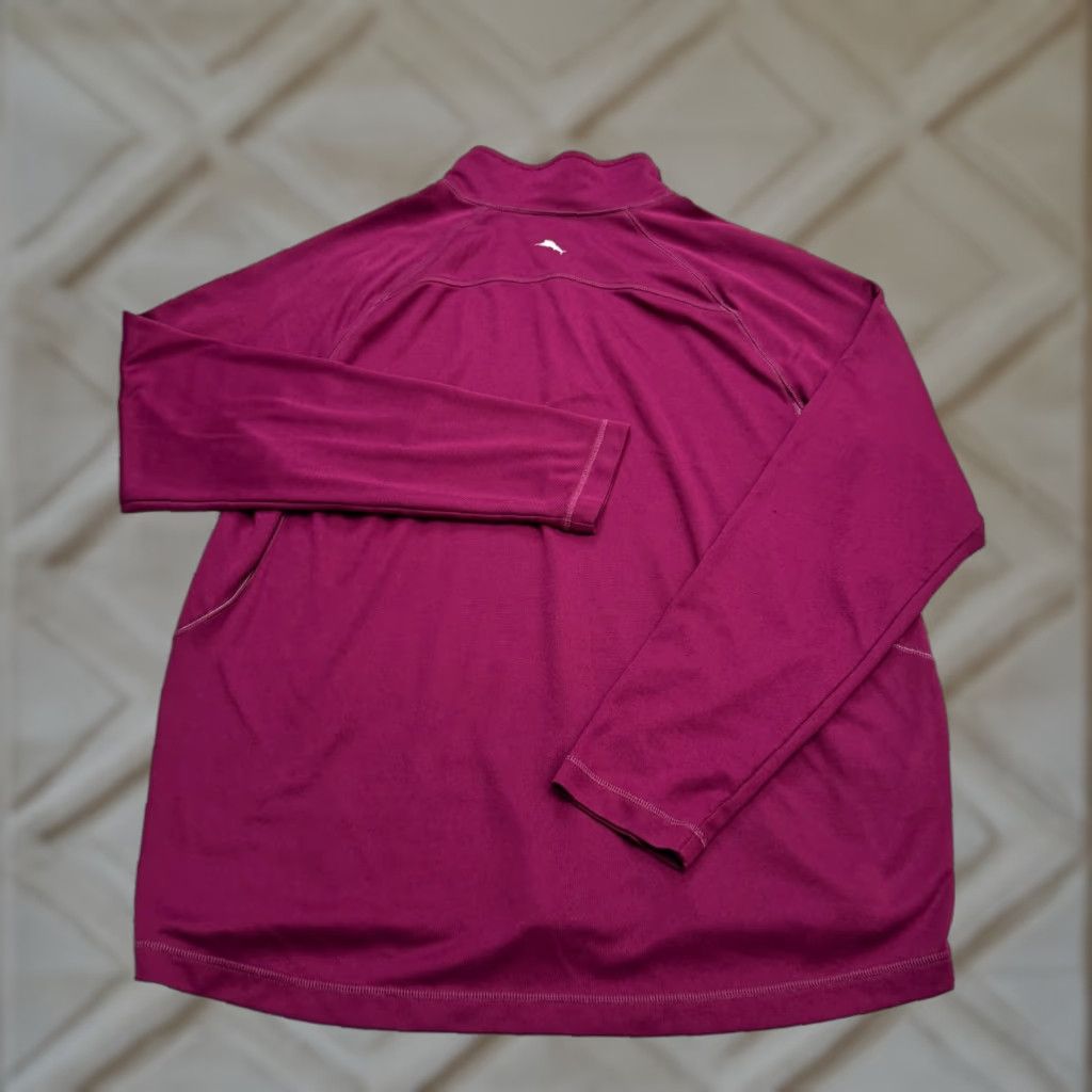 Tommy Bahama Tommy Bahama Pullover Sweatshirt Mens XL 1/4 Zip Red Burgundy Marlin Logo Outdoor Athleisure Mock Neck All Seasons Shirt Size US XL / EU 56 / 4 - 1 Thumbnail