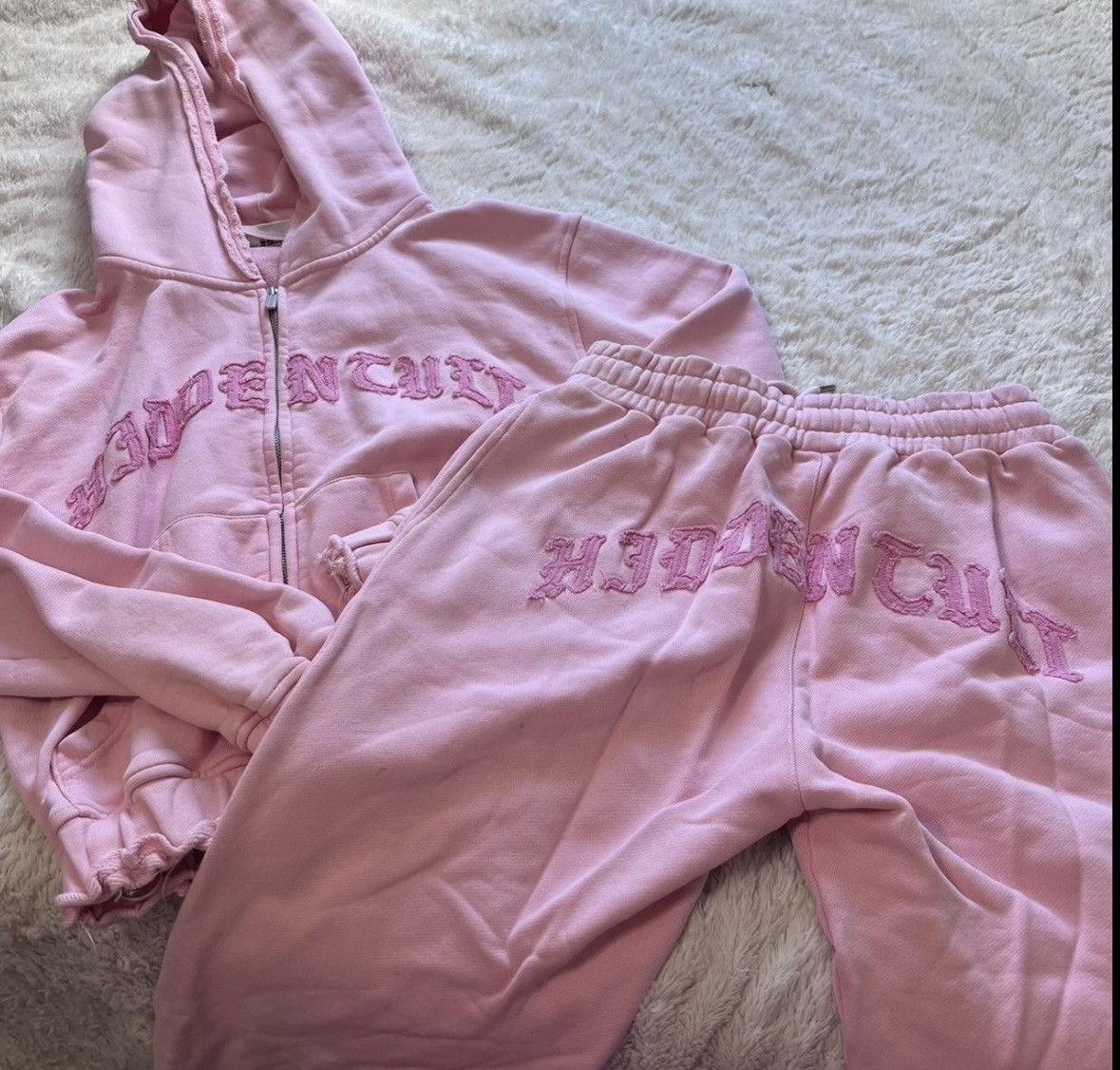 Hidden Cult Hidden Cult Pink distressed sweatsuit Size L / US 10 / IT 46 - 1 Thumbnail