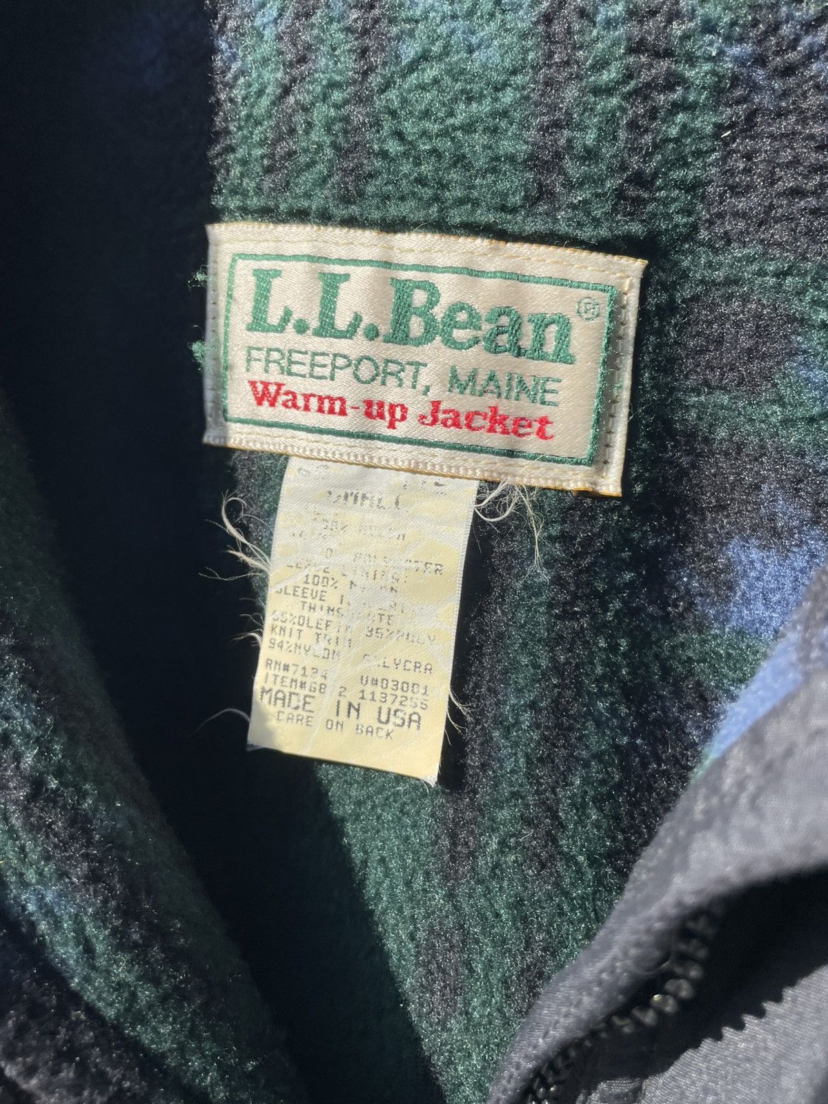 L.L. Bean Vintage 90’s L.L. Bean Men's Black Warm-Up Jacket Full Zip Size US S / EU 44-46 / 1 - 13 Thumbnail