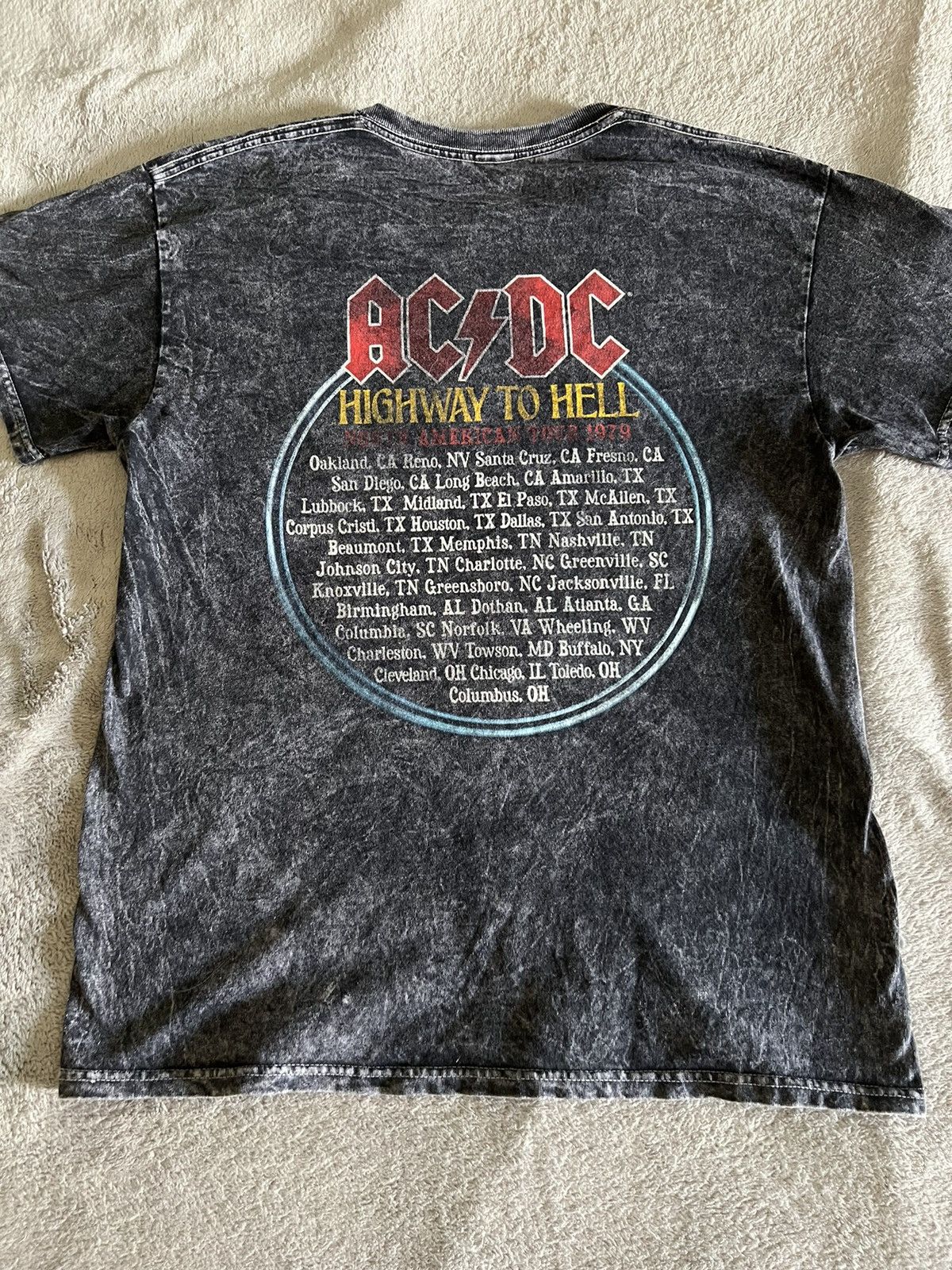 Vintage AC/DC Black Wash Vintage T-Shirt Size M Size US M / EU 48-50 / 2 - 3 Thumbnail