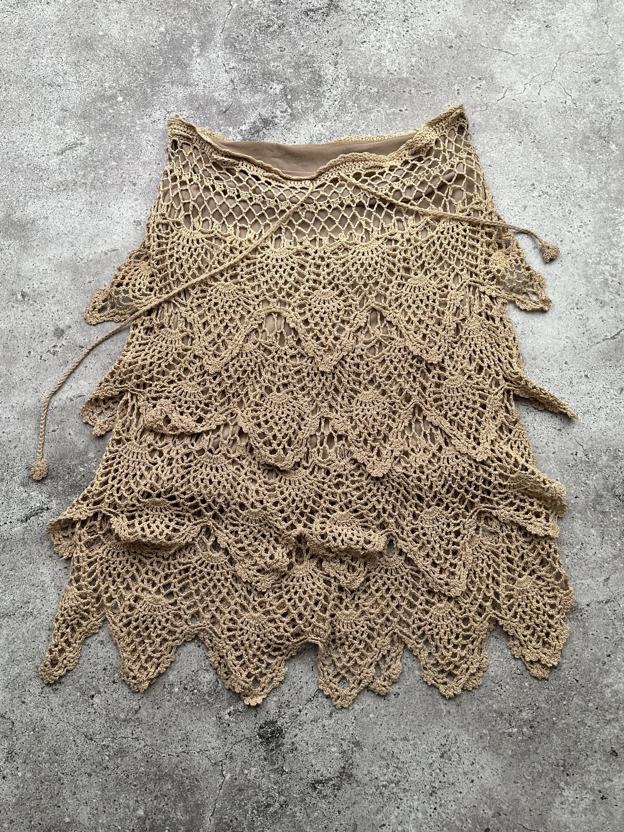 image of Avant Garde Vintage Knit Amazing Skirt in Brown, Women's (Size 28)