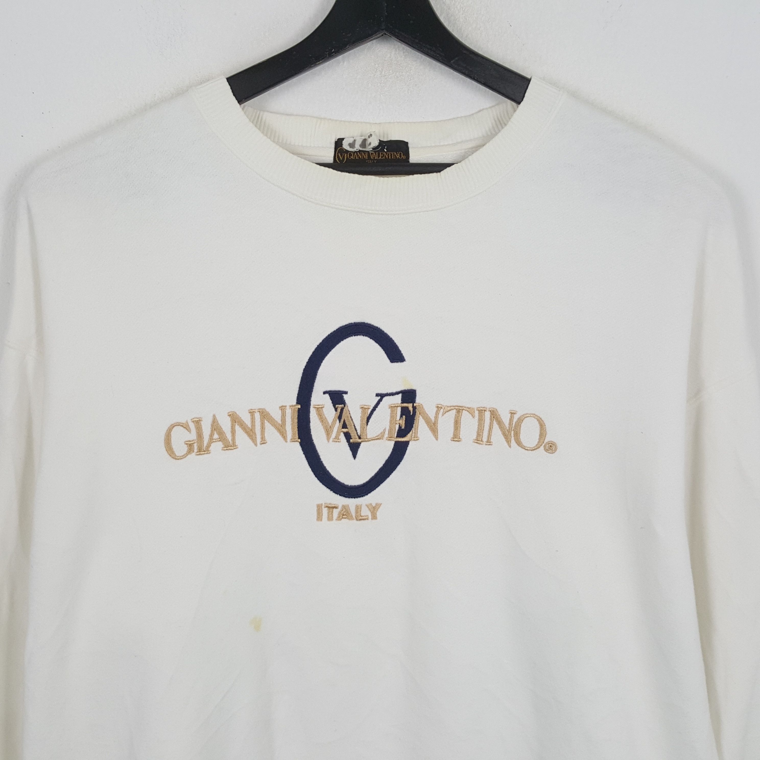 Gianni Valentino × Valentino × Vintage GIANNI VALENTINO Italy Embroidery Design Sweatshirt Size US XXL / EU 58 / 5 - 2 Thumbnail