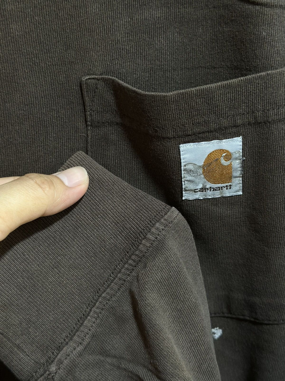 Carhartt Thrashed Vintage Carhartt Long Sleeve Faded Tee Size US XXL / EU 58 / 5 - 6 Thumbnail