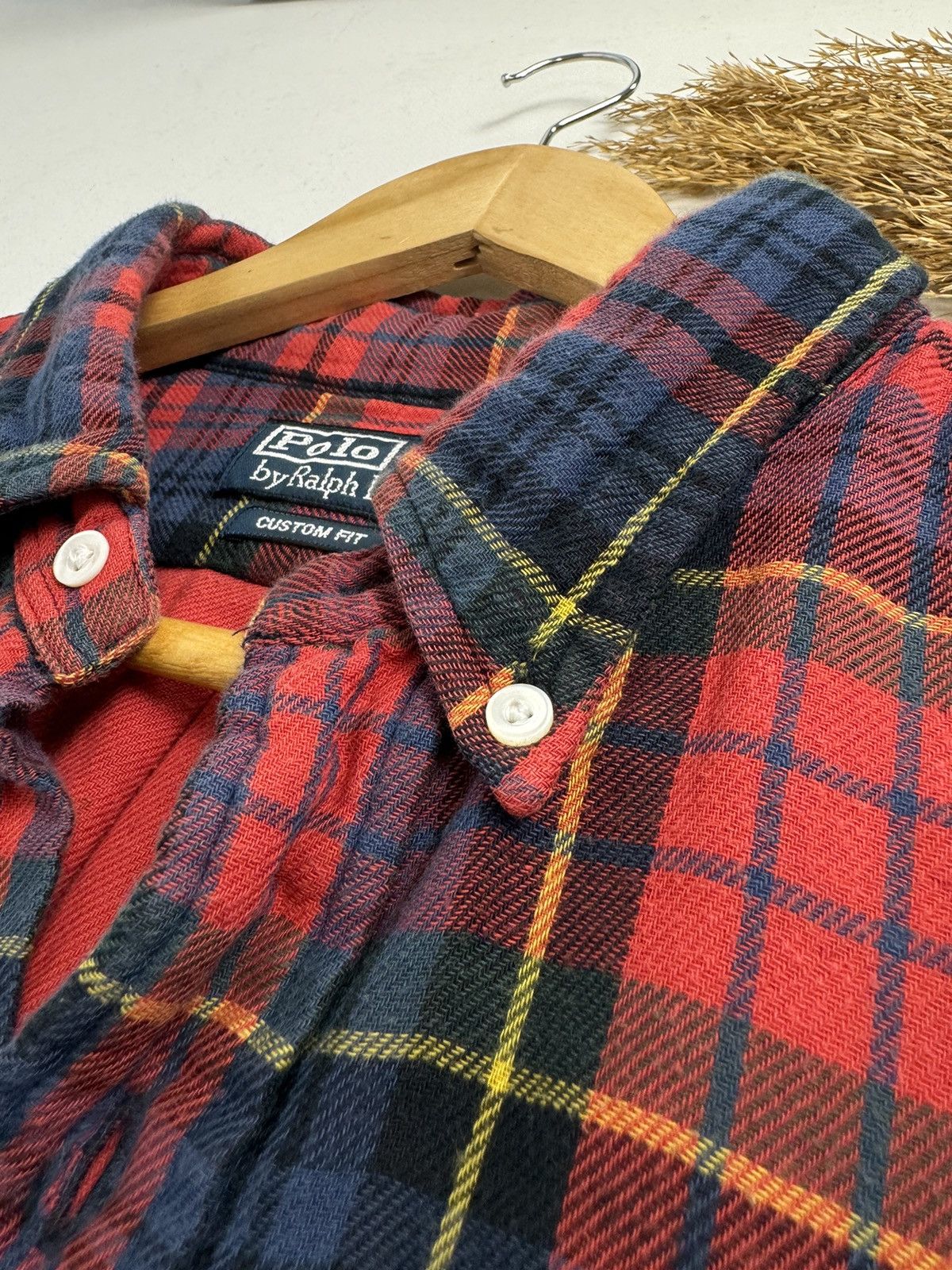 Ralph Lauren × Vintage Vintage 90’s Ralph Lauren Flannel Heavy Stripe Shirt Size US L / EU 52-54 / 3 - 7 Thumbnail