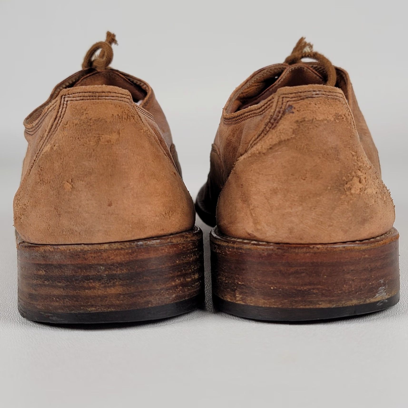 Vintage VINTAGE Wilkes Bashford Men's Dress Shoes Oxford Brown 8D Leather Upper Leather Outsole Lace Up Italy Mens Size US 8 / EU 41 - 6 Thumbnail