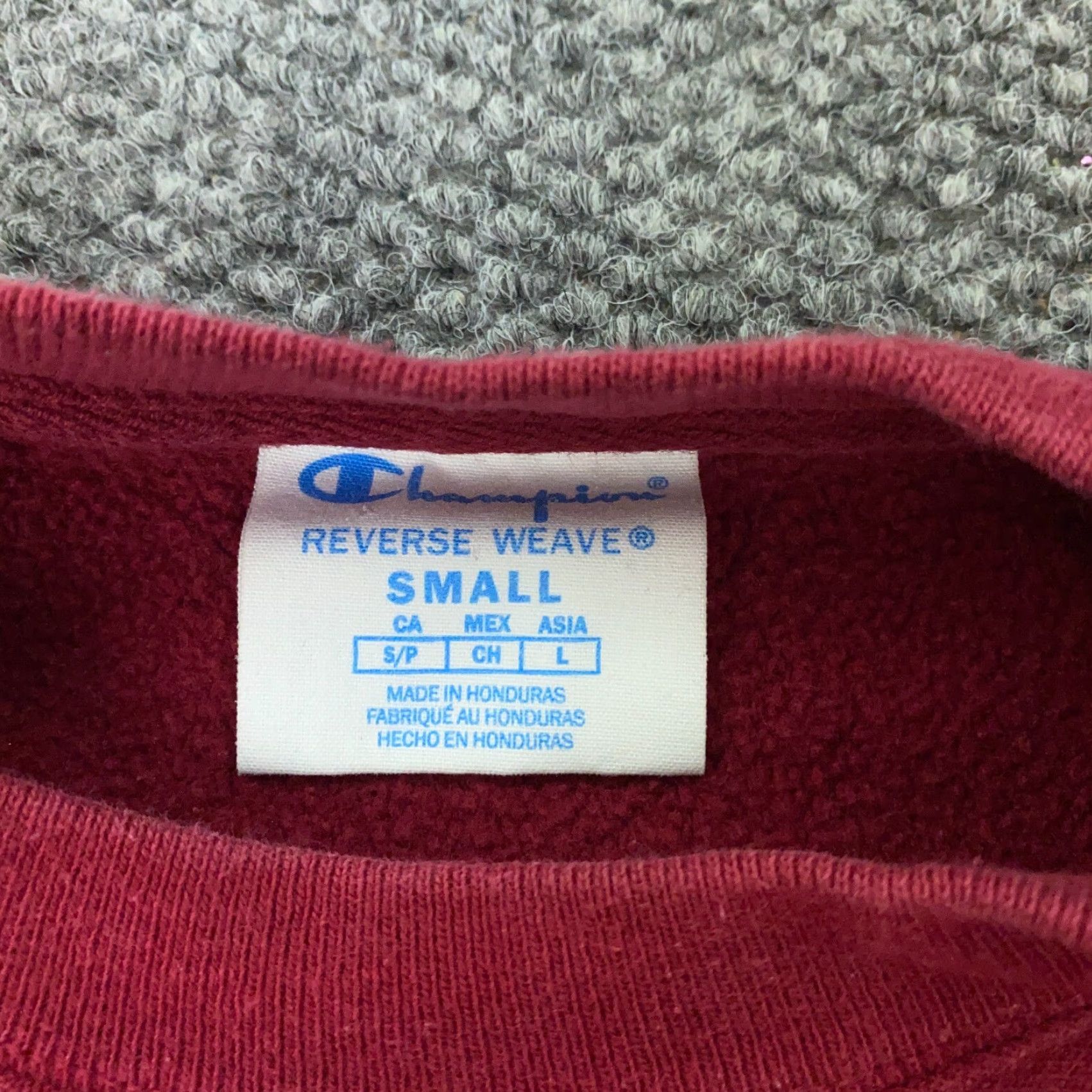 Champion Champion Sweatshirt Mens Small Crew Maroon Reverse Weave Logo Pullover Classic 90s Retro Size US S / EU 44-46 / 1 - 3 Thumbnail