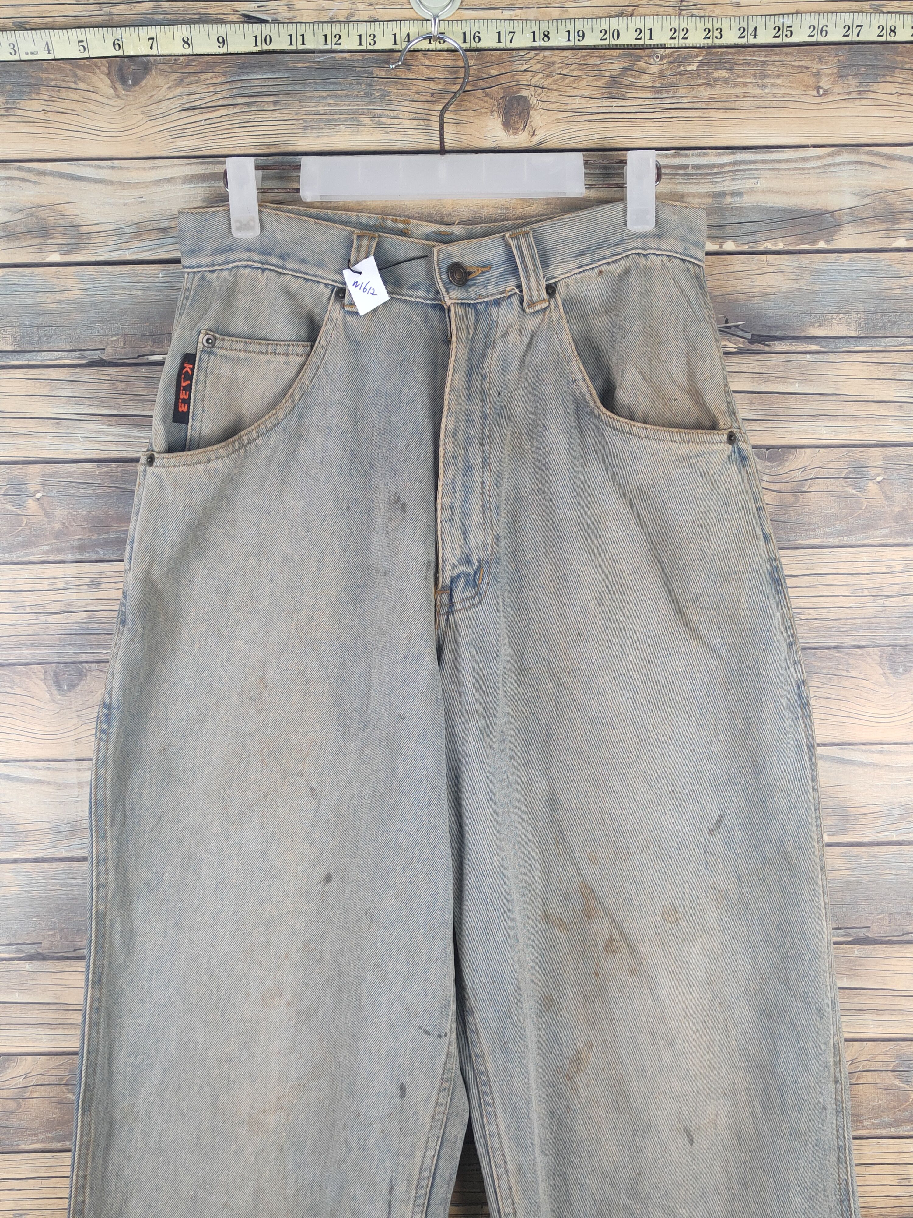 Japanese Brand K.S.B.B Light Blue Faded Distressed Ripped Jeans #W1612 Size US 30 / EU 46 - 2 Thumbnail