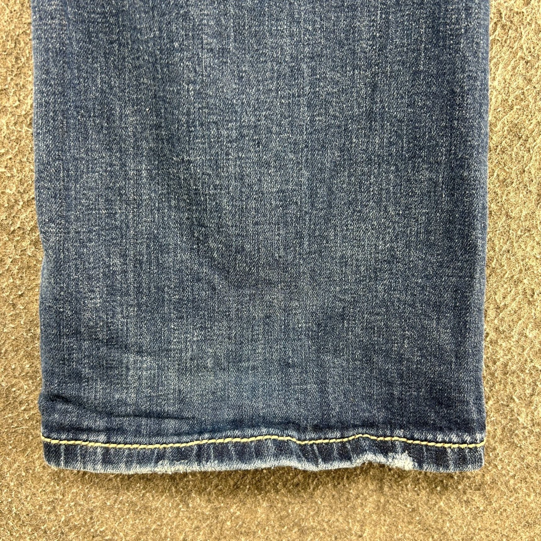Miss Me Miss Me Jeans Womens 30x33 Blue Bootcut Dark Wash Distressed Rhinestone Sequin Embroidered Logo 5-Pocket Denim Cotton Blend Rock Western Vintage? No Size 30" / US 8 / IT 44 - 4 Thumbnail