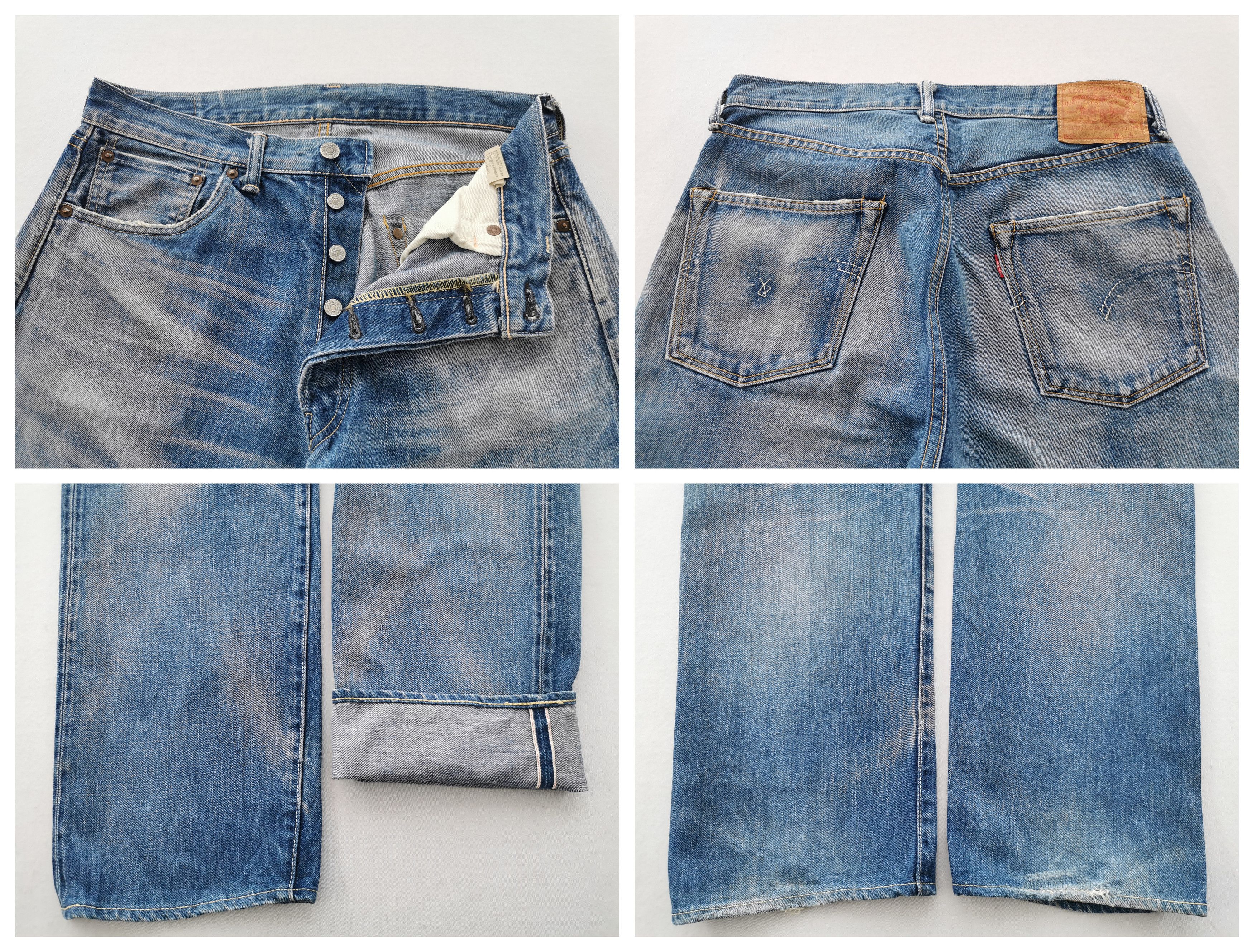 Levi's × Vintage Vintage 90s Levis Lot 501XX Selvedge Rindem Denim Size US 31 - 8 Thumbnail