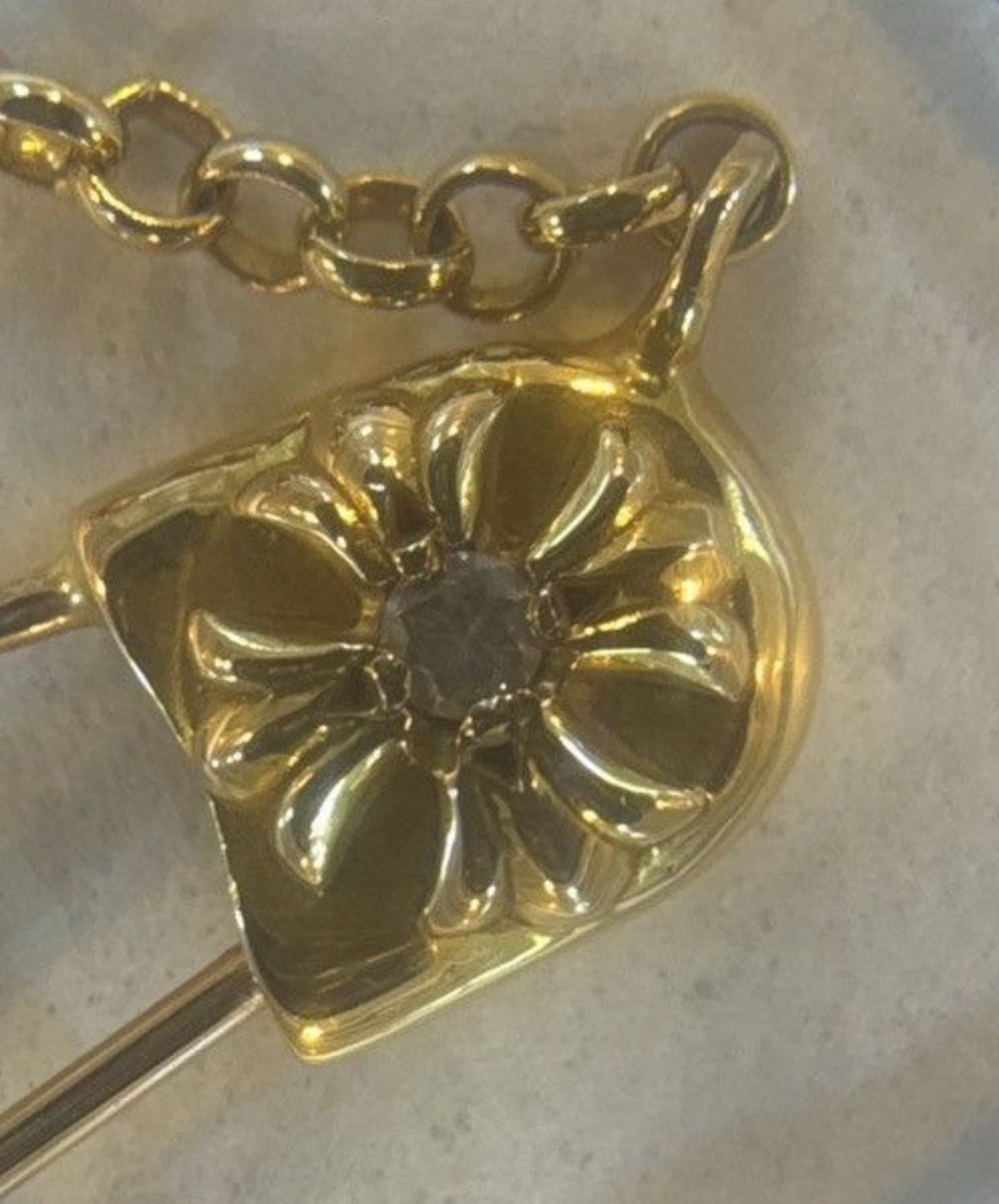 Chrome Hearts Chrome Hearts Safety Pin Necklace W/ Diamond Size ONE SIZE - 14 Thumbnail