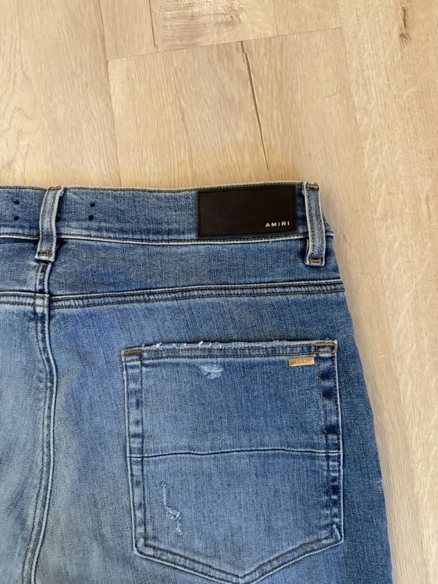 Amiri Amiri stack mx1 dark blue straight leg jeans Size US 36 / EU 52 - 4 Thumbnail