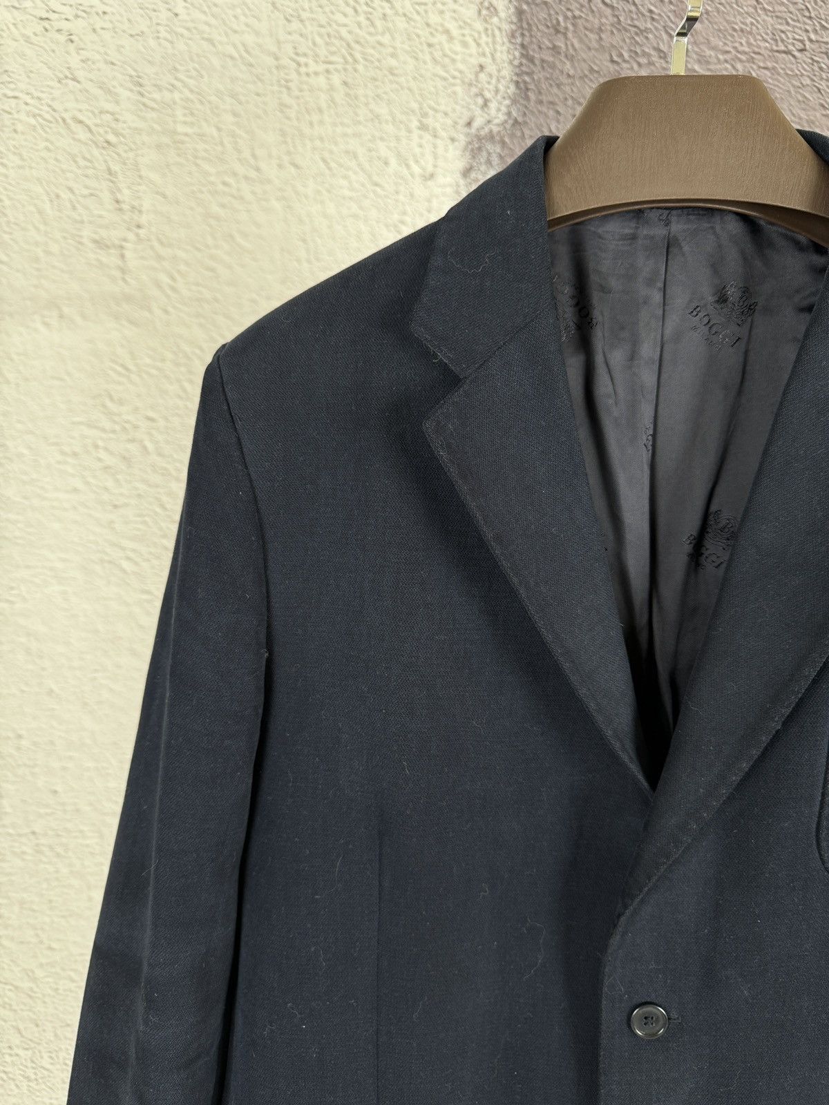 Boggi Boggi Milano vintage blue cotton 3 button blazer Size 44R - 4 Thumbnail
