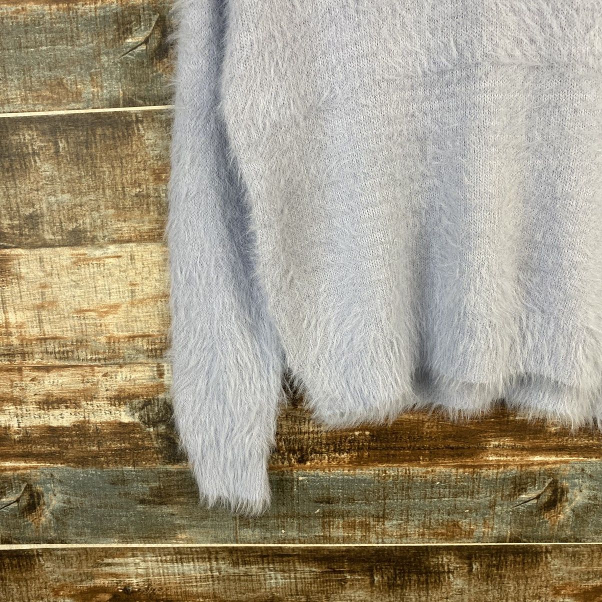 Homespun Knitwear DL Khalita Blue shaggy fur Mohair Knitwear #C1077 Size M / US 6-8 / IT 42-44 - 7 Thumbnail