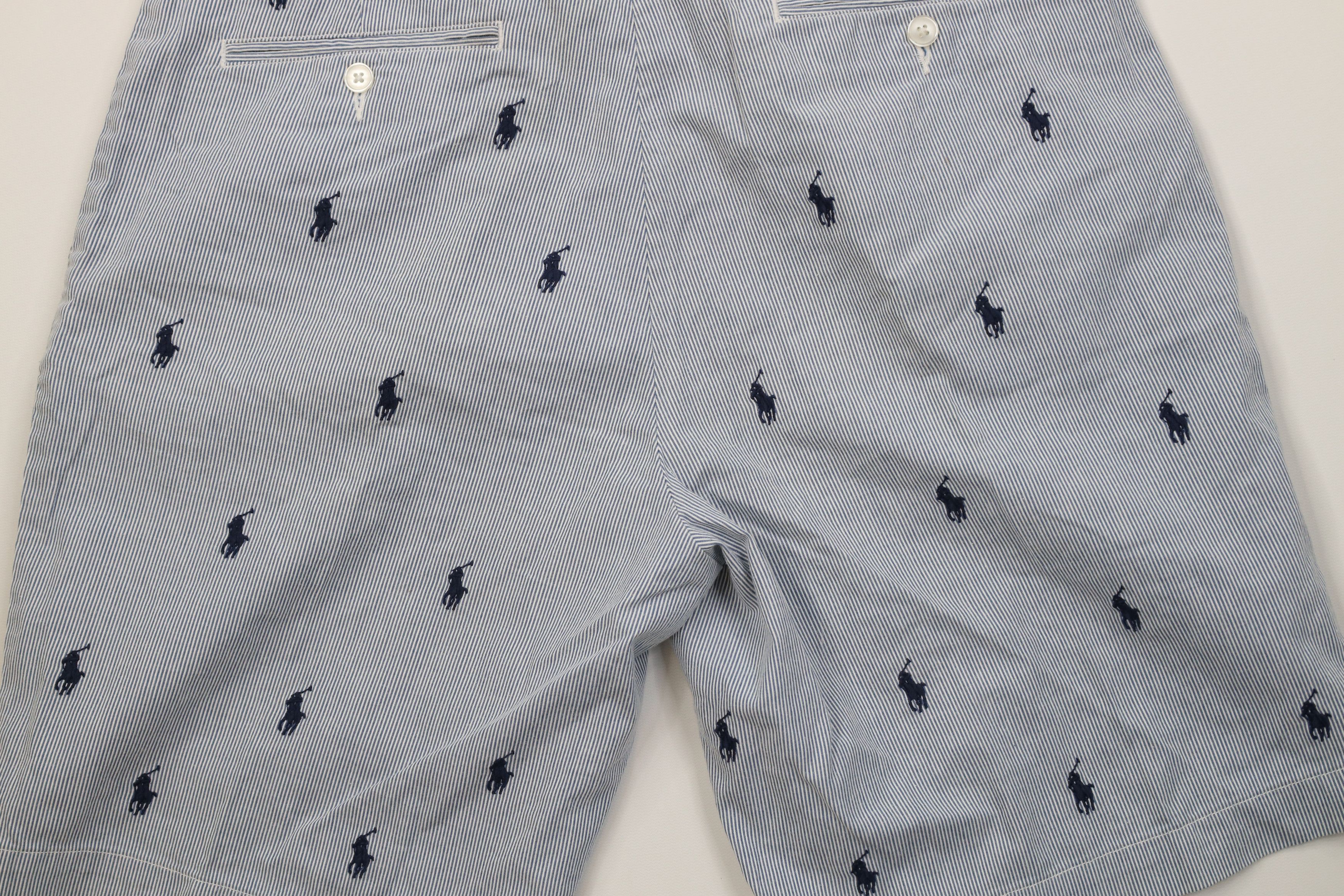 Polo Ralph Lauren Vintage Ralph Lauren Pony All Over Print Chino Shorts Size US 33 - 10 Thumbnail