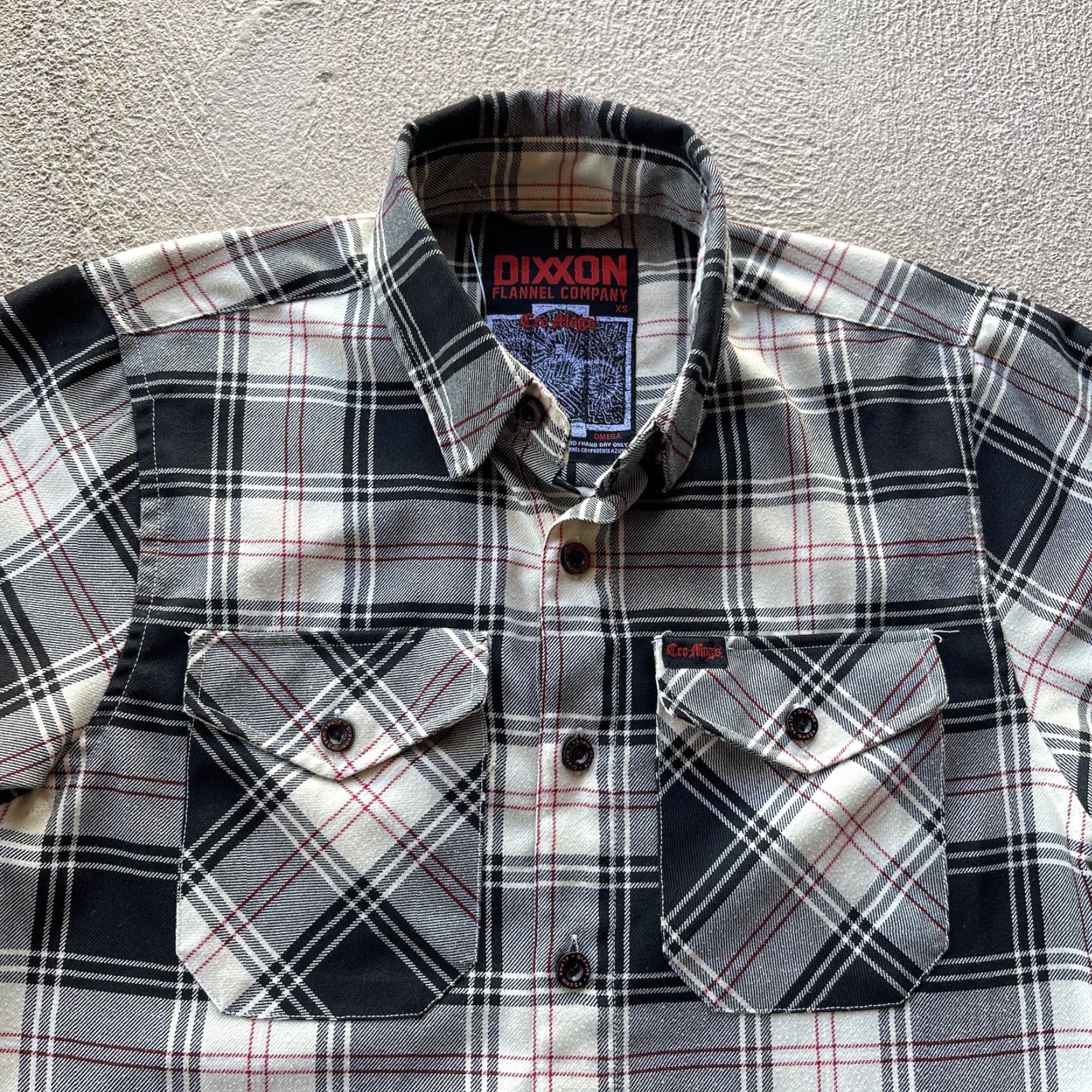 Vintage Dixxon Men XS White Flannel Button-Up Shirt Cro Mags Music Biker Plaid Band Size US XS / EU 42 / 0 - 2 Thumbnail