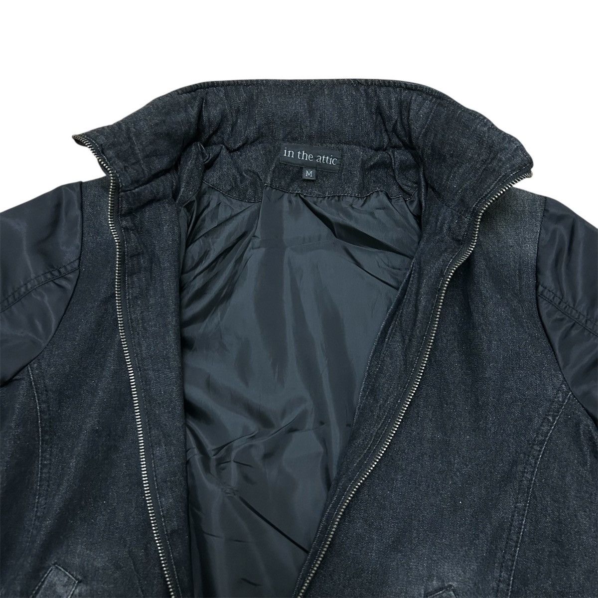 In The Attic Vintage Japanese In The Attic Hybrid Denim Bomber Jacket Size US M / EU 48-50 / 2 - 3 Thumbnail
