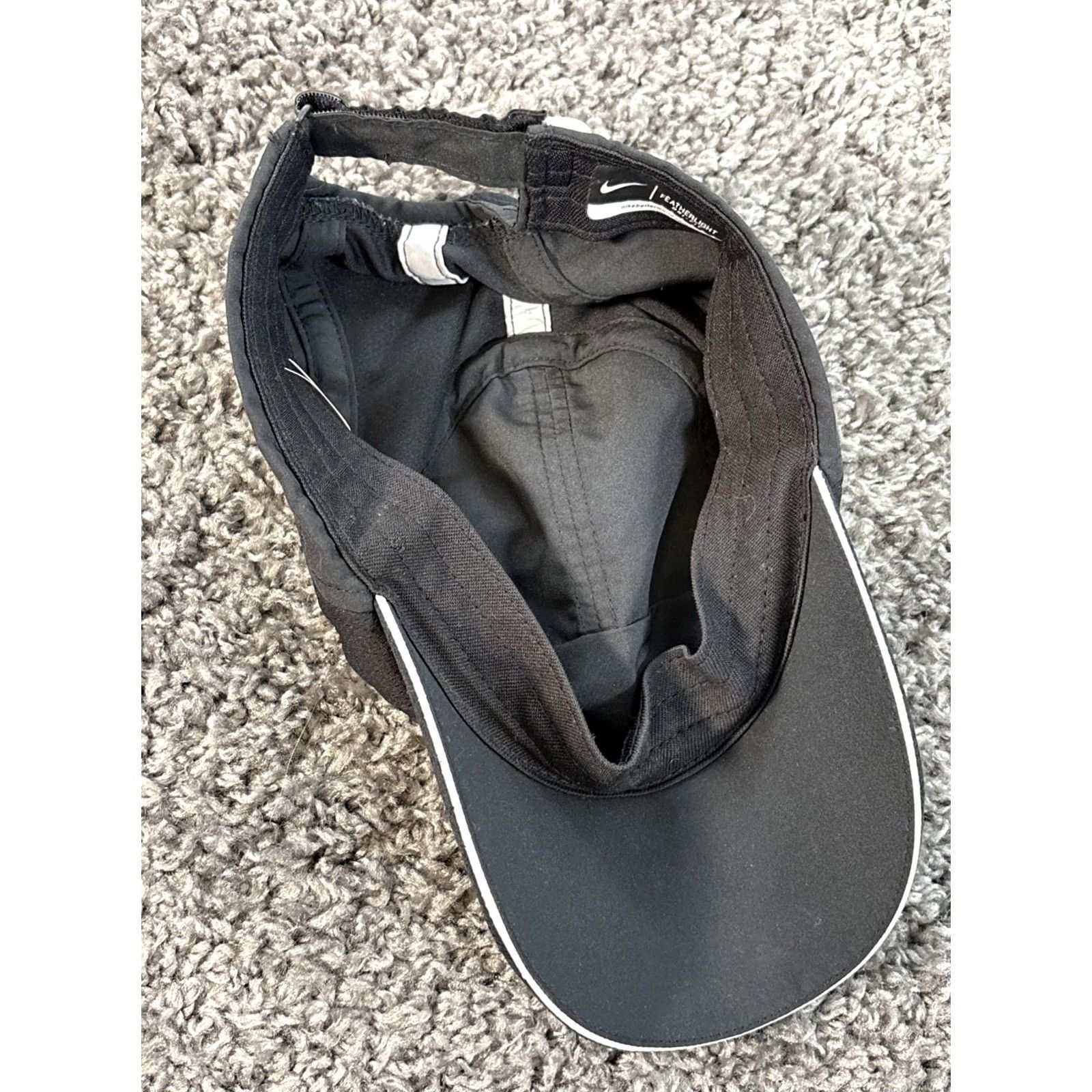 Nike NIKE Hat Mens 7 Panel Strapback Reflective Featherlight Dri-fit Black Tailwind One Size Adjustable Breathable Lightweight Sports Cap Size ONE SIZE - 5 Thumbnail