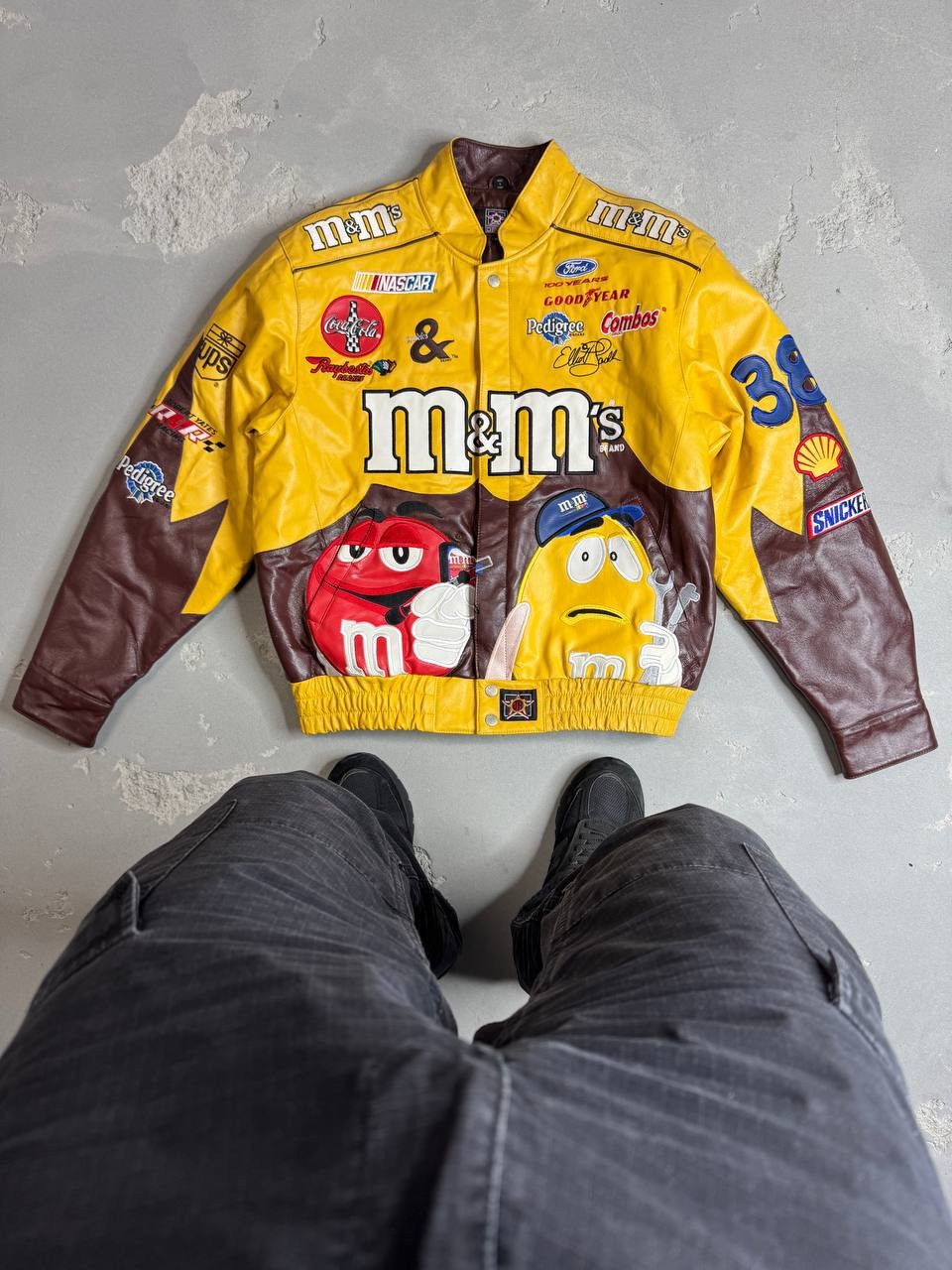 Formula 1 M&M's Leather Racing Jacket Vintage 1990s RARE Size US M / EU 48-50 / 2 - 1 Thumbnail