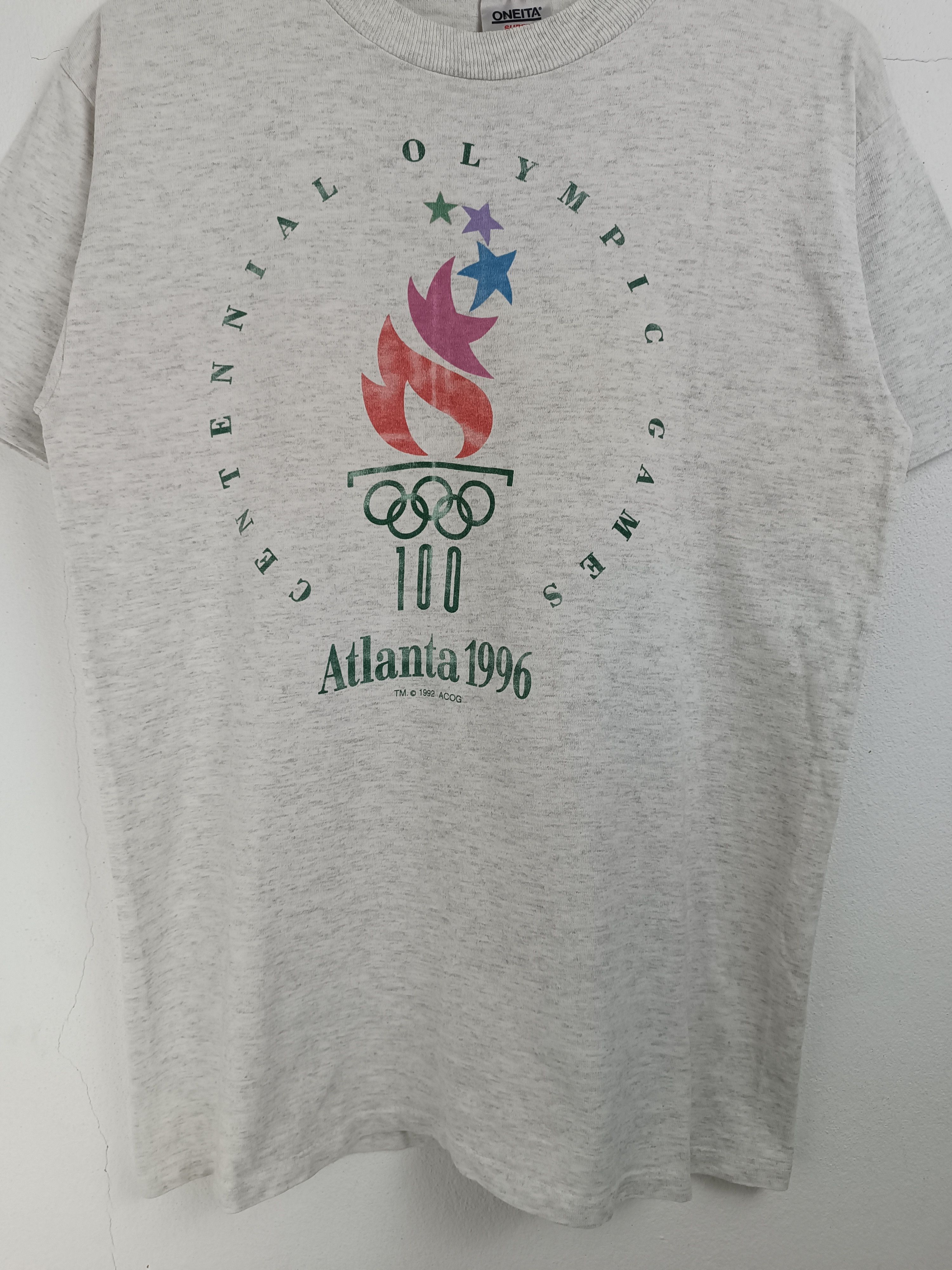 USA Olympics VINTAGE 90'S ATLANTA 1996 CENTENNIAL GAMES SPORTS NBA FIFA Size US M / EU 48-50 / 2 - 6 Thumbnail