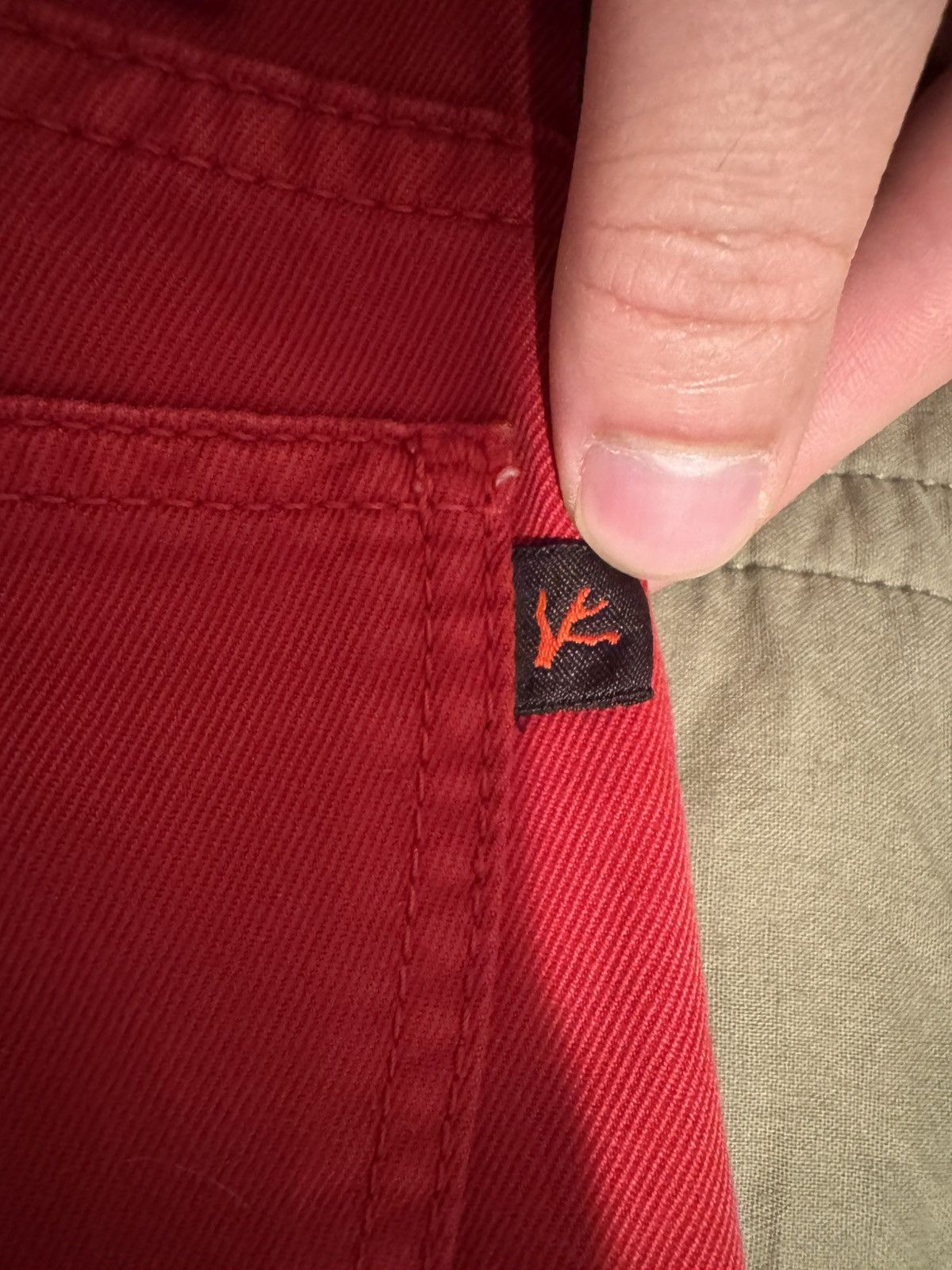 Isaia Red Button Fly Denim Jeans Size US 30 / EU 46 - 7 Thumbnail