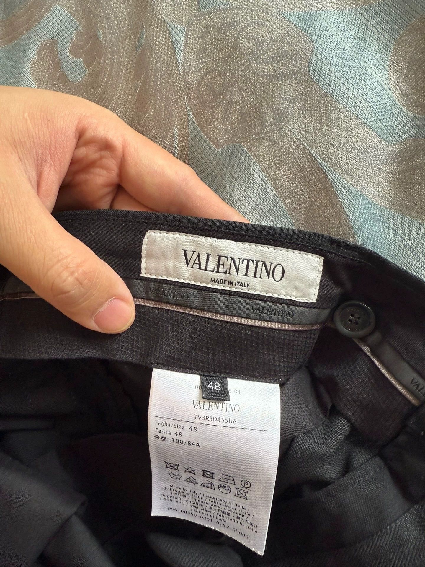 Valentino Valentino wool & mohair side black & gray stripe pants 48 Size US 32 / EU 48 - 5 Thumbnail